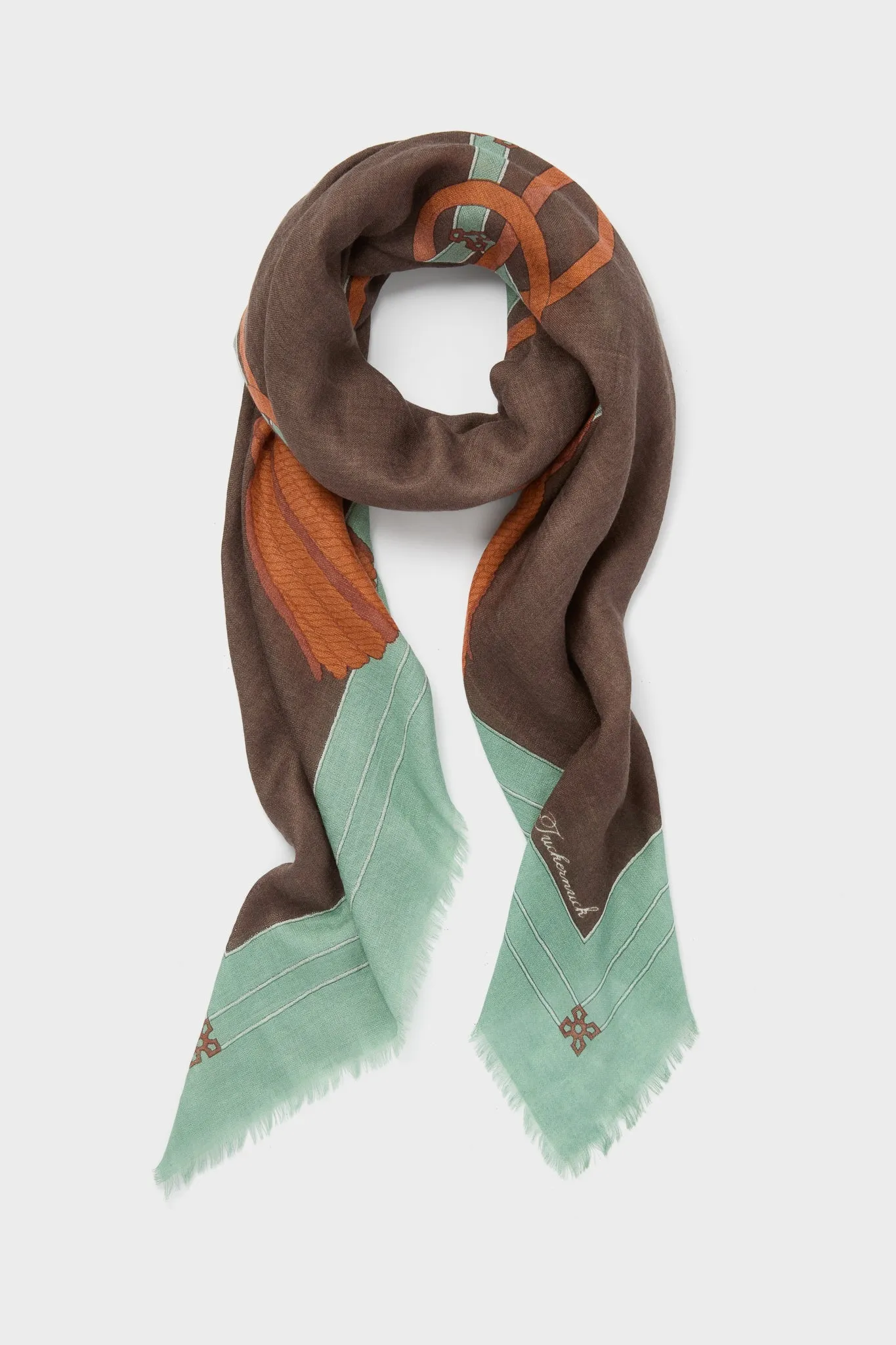 French Tassel Silk Cashmere Blend Large Scarf sold by Tuckernuck