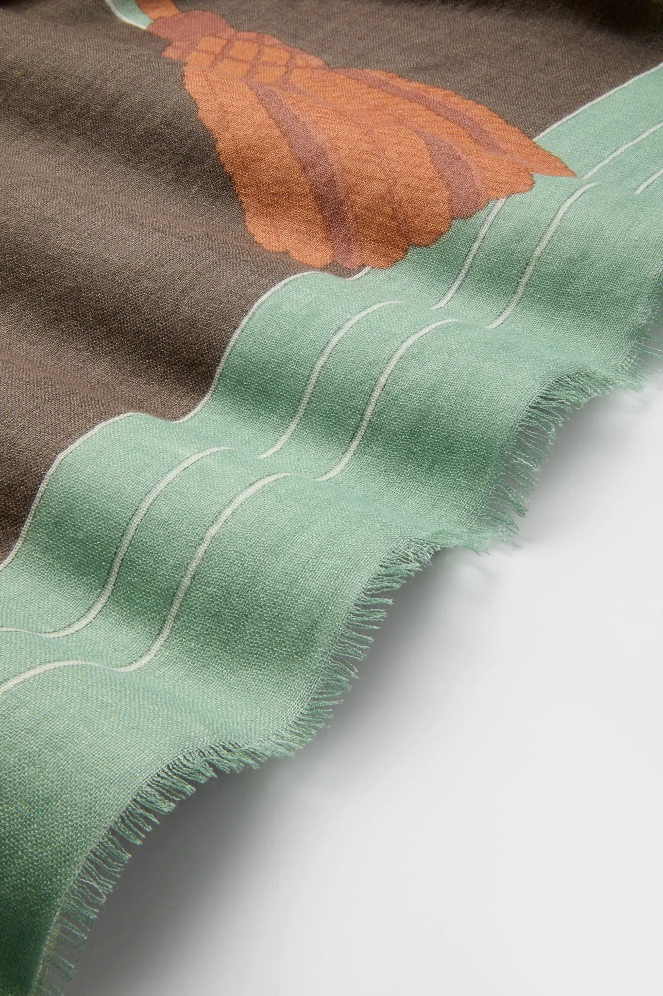 French Tassel Silk Cashmere Blend Large Scarf sold by Tuckernuck product image thumbnail 5