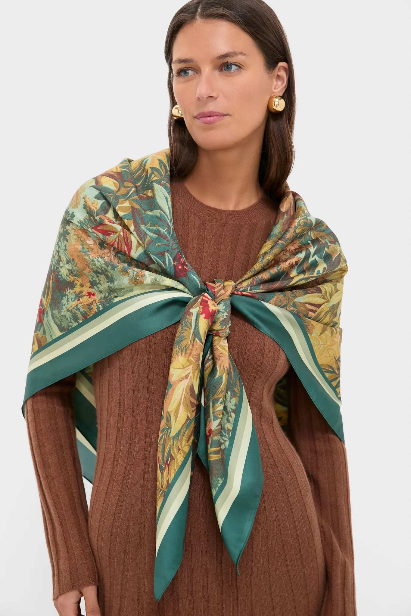 Forest Toile Large Scarf sold by Tuckernuck product image thumbnail 2