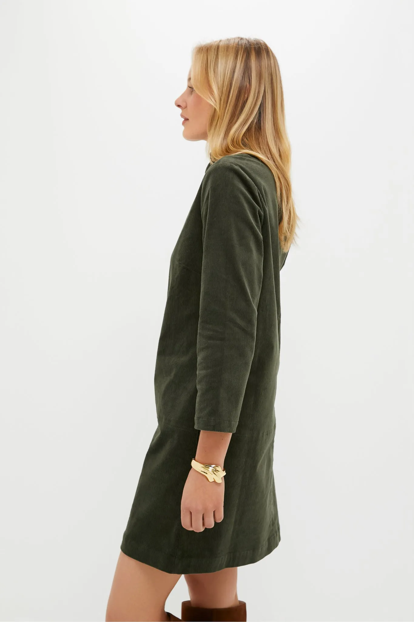 Olive Corduroy Clifton Dress sold by Tuckernuck product image thumbnail 3