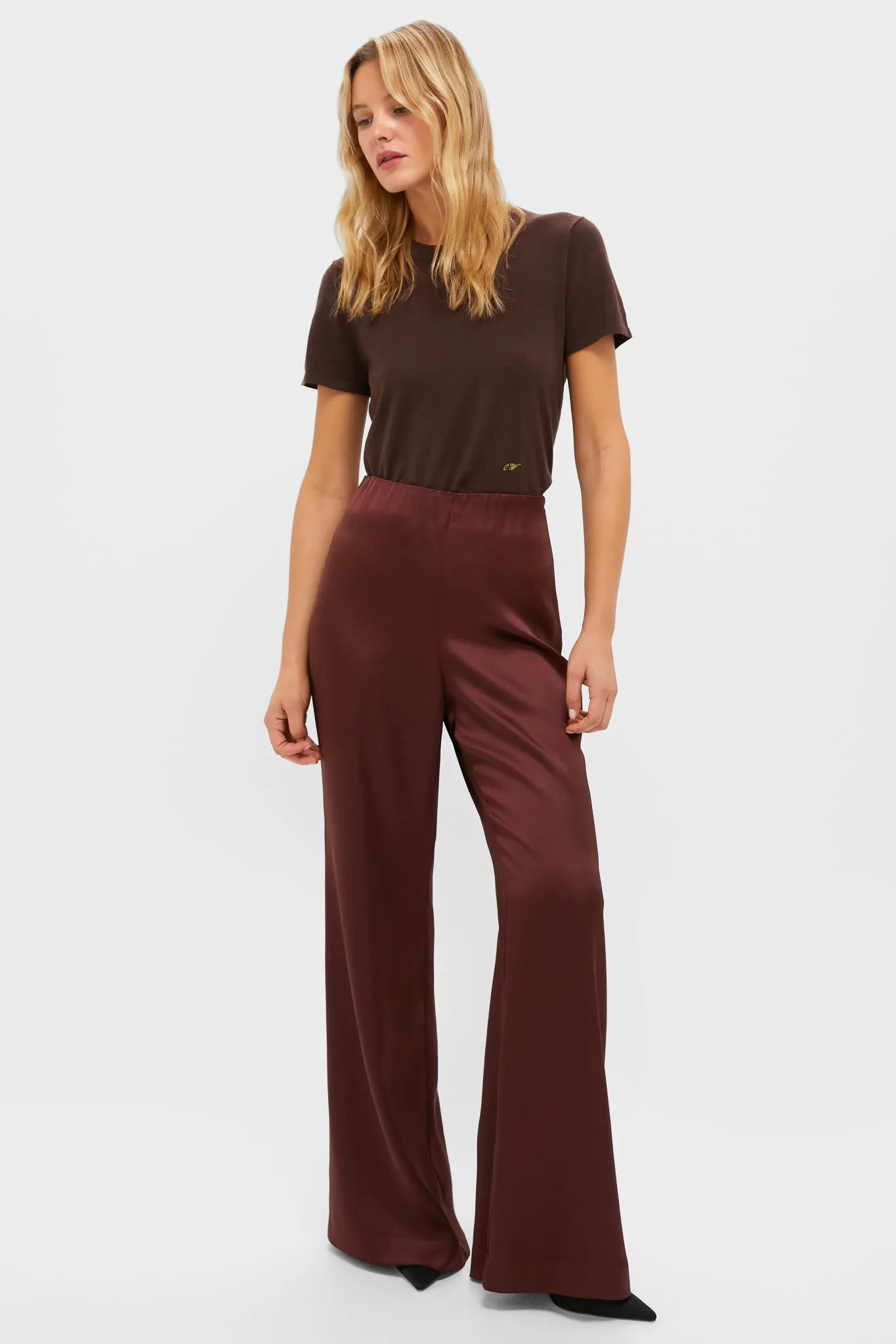 Chocolate Satin Deja Pants sold by Tuckernuck product image thumbnail 5