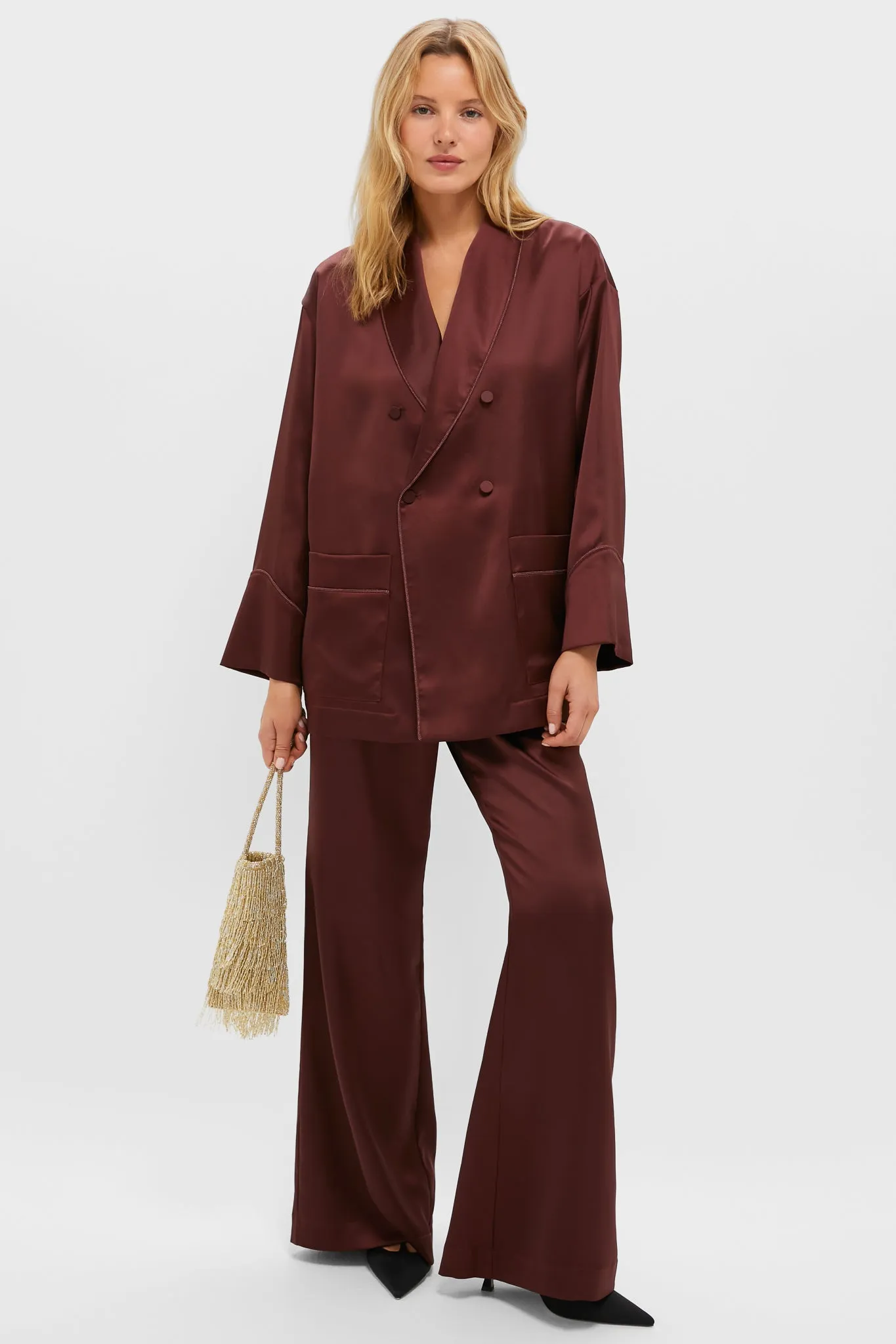 Chocolate Satin Deja Pants sold by Tuckernuck product image thumbnail 2