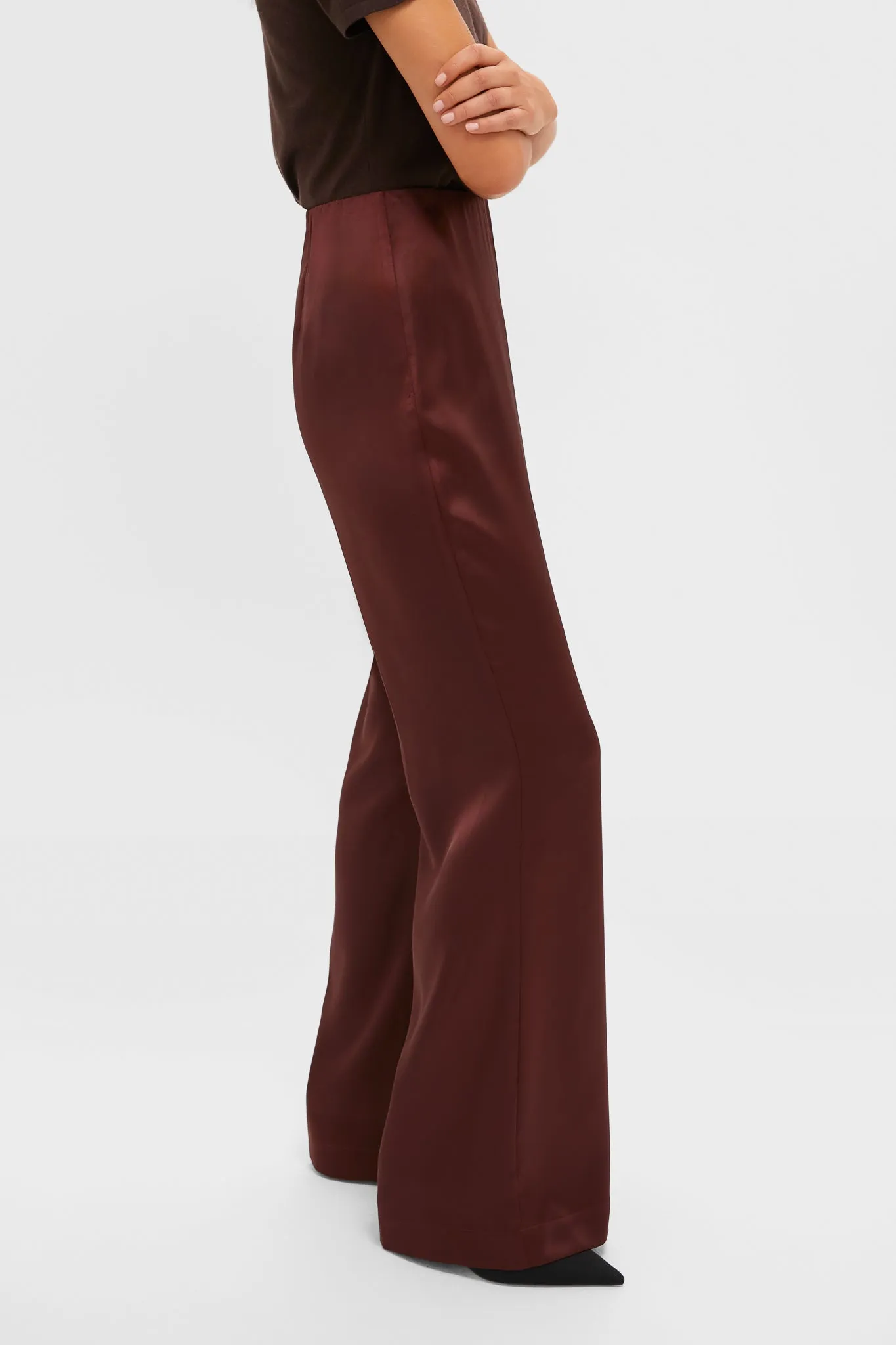 Chocolate Satin Deja Pants sold by Tuckernuck product image thumbnail 3