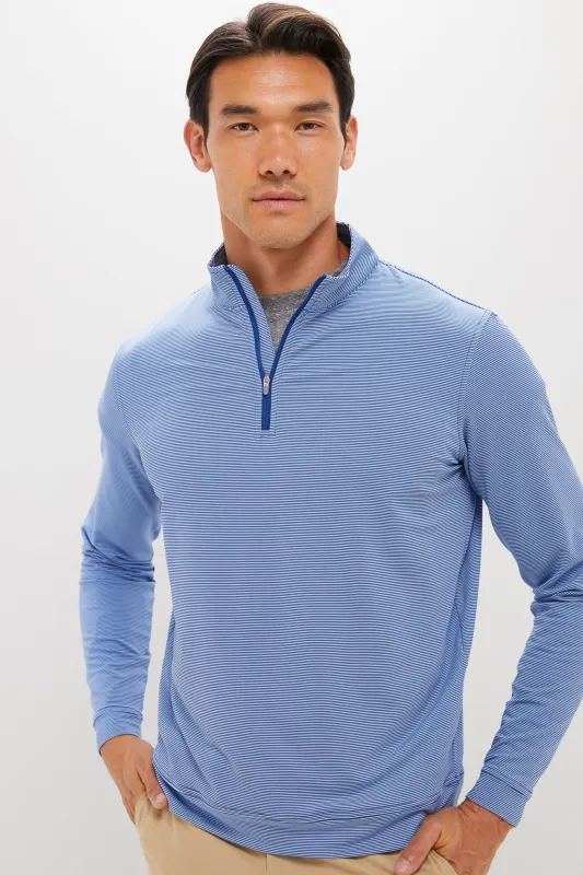 Sport Navy Perth Sugar Stripe Quarter Zip sold by Tuckernuck