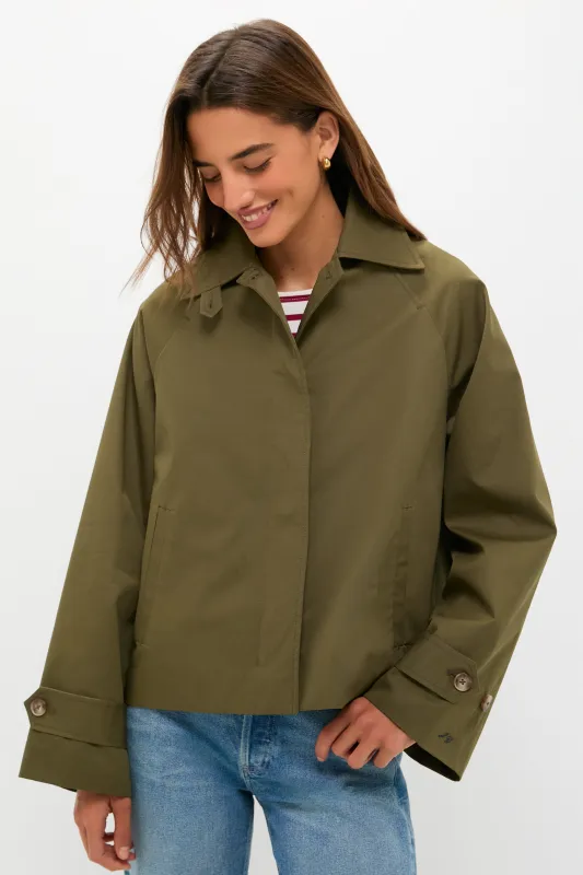 Olive Drew Short Trench Coat sold by Tuckernuck