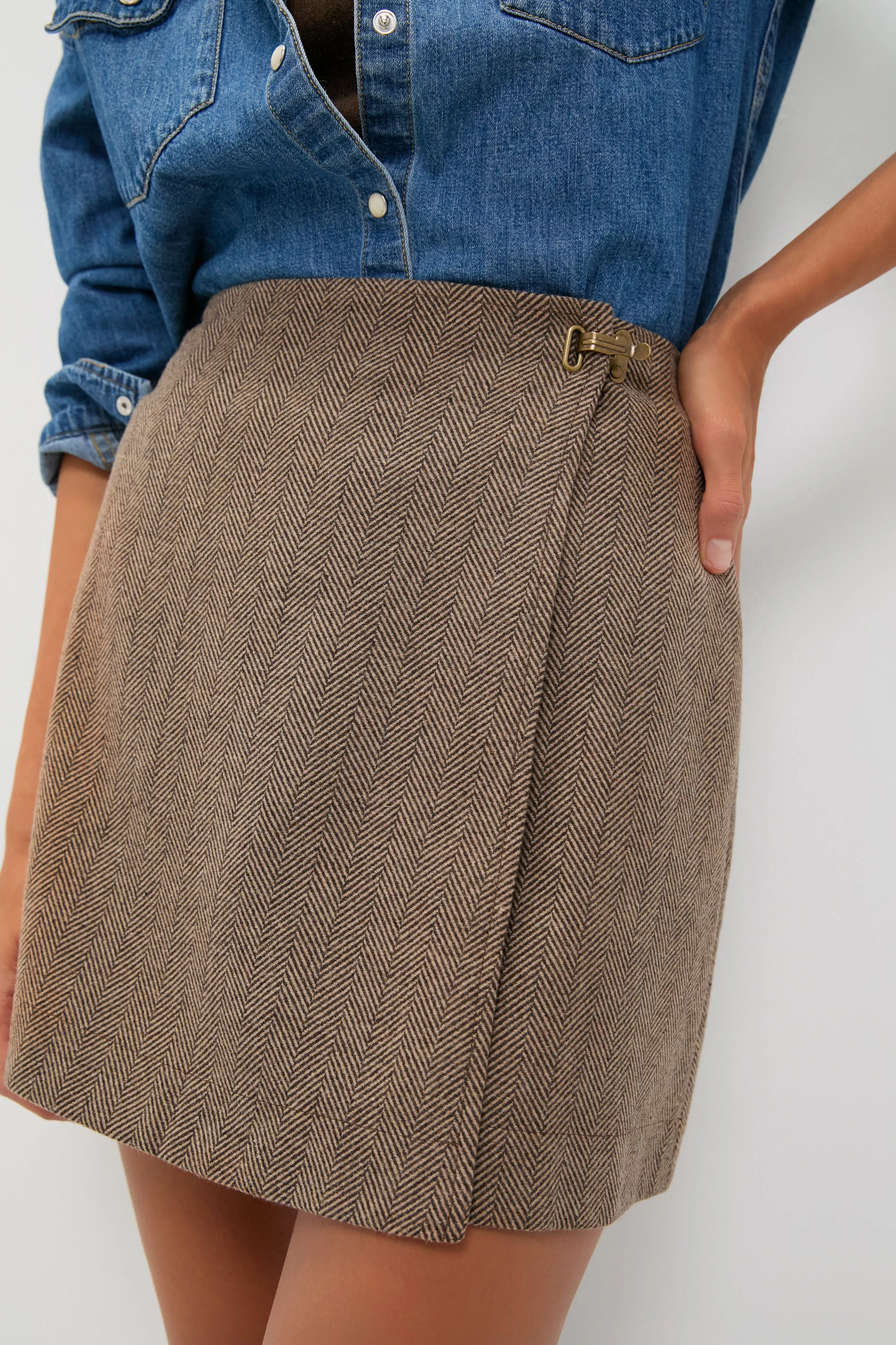 Chestnut Chapman Mini Skirt sold by Tuckernuck product image thumbnail 5