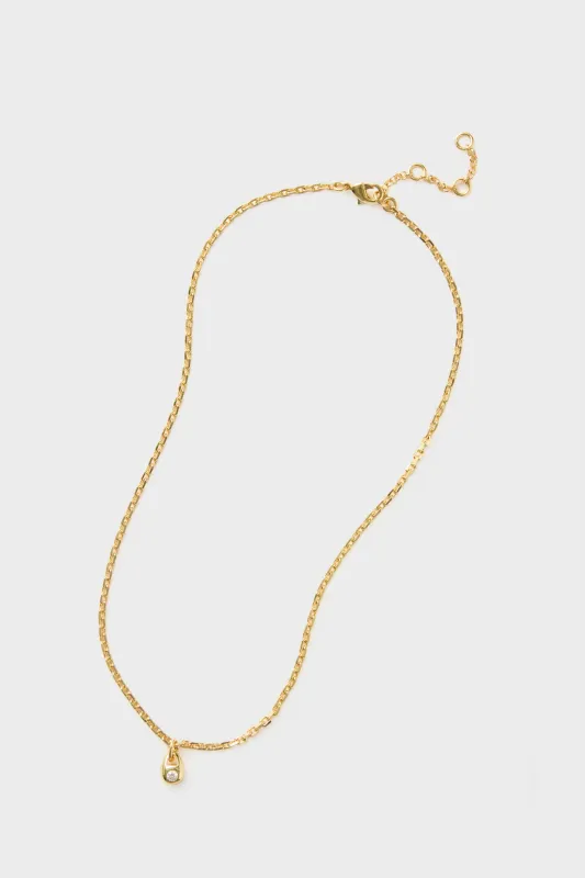 Gold and Crystal Marie Necklace sold by Tuckernuck