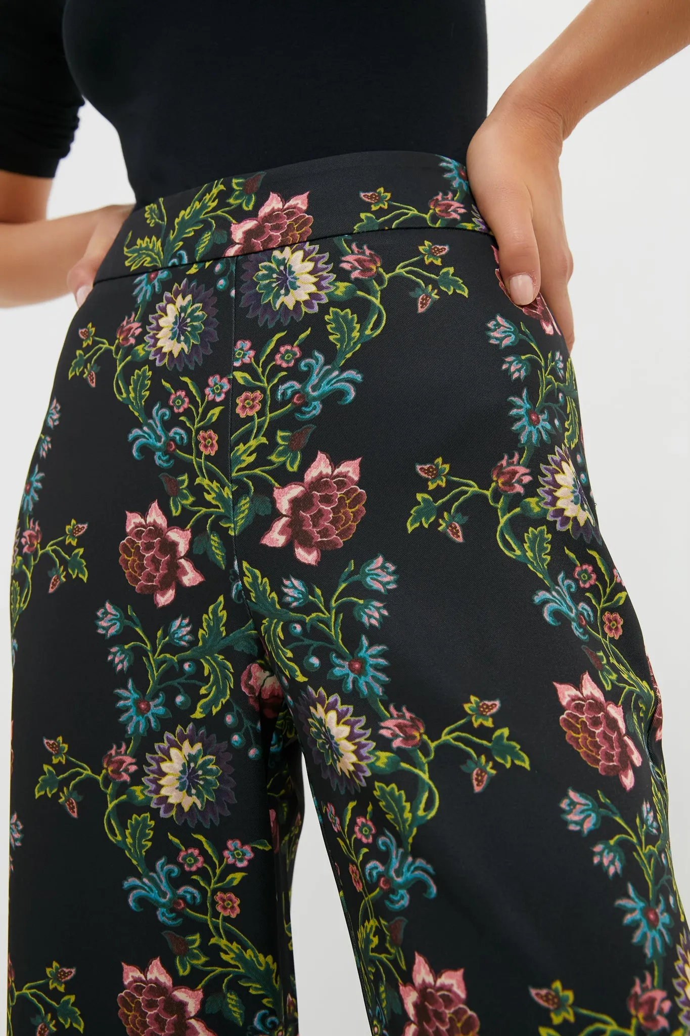 Midnight Moonflower Drapey Twill Erin Pants sold by Tuckernuck product image thumbnail 5