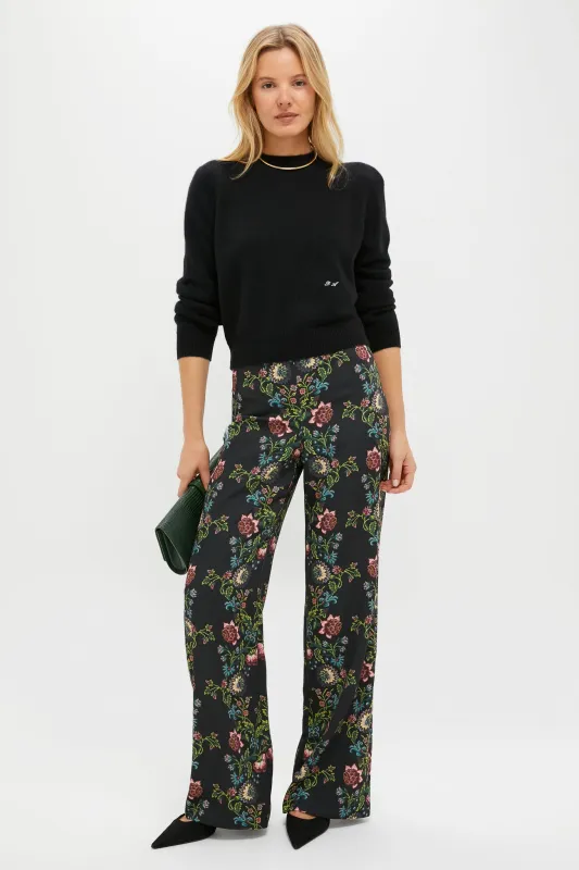 Midnight Moonflower Drapey Twill Erin Pants sold by Tuckernuck
