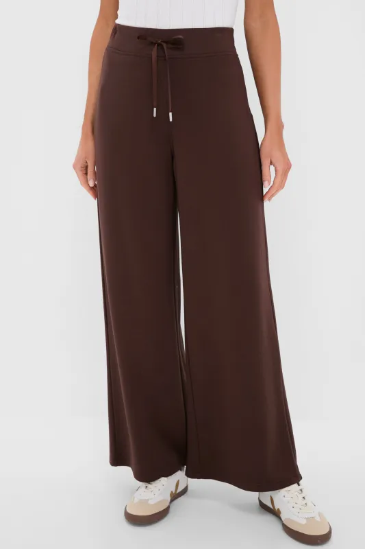 Chocolate Brown Wide Leg Comfort Stretch Finn Pants sold by Tuckernuck