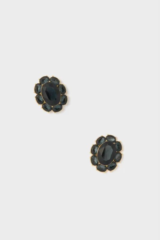 Navy Crystal Emaline Studs sold by Tuckernuck