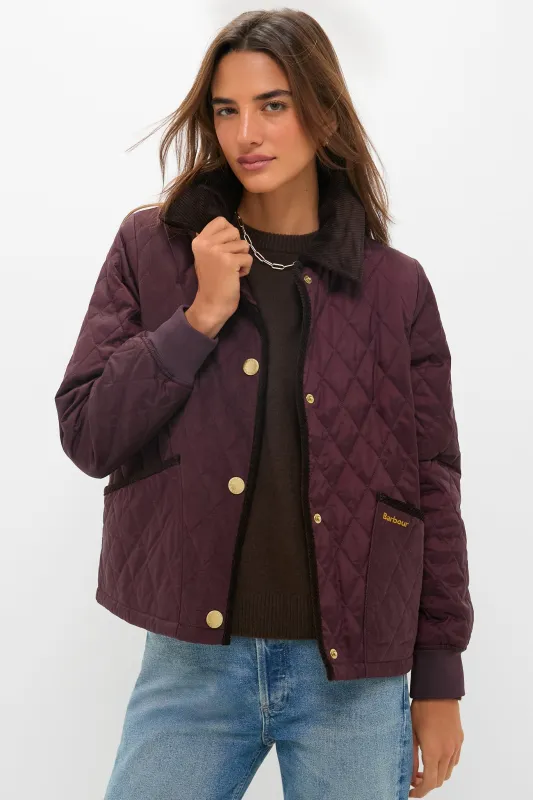 Black Cherry Marla Quilted Jacket sold by Tuckernuck