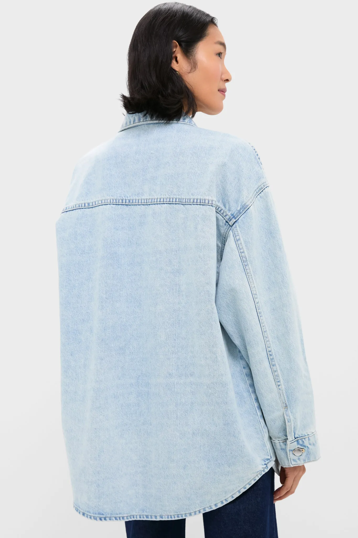 Sky Blue Sheeba Denim Overshirt sold by Tuckernuck product image thumbnail 4