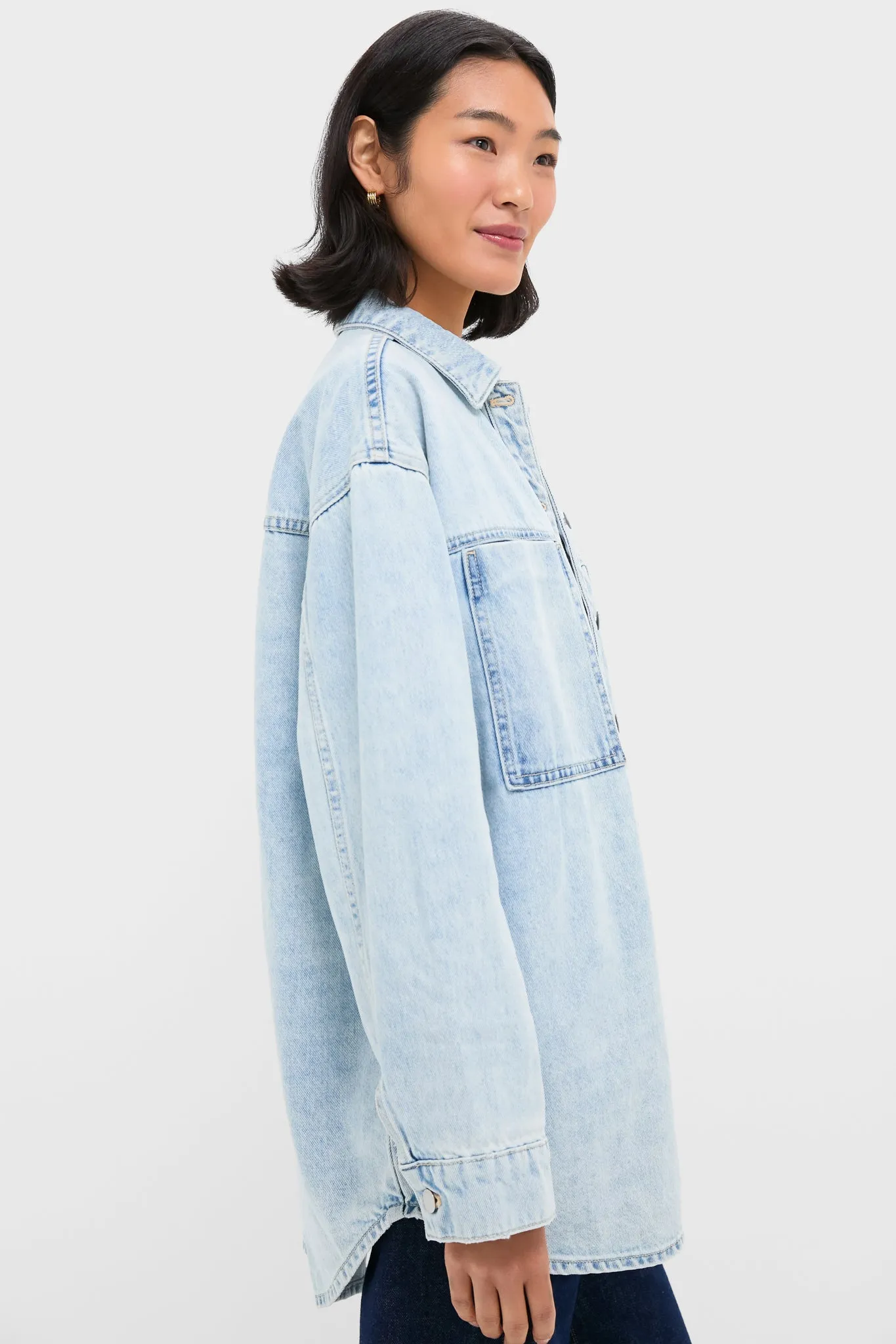 Sky Blue Sheeba Denim Overshirt sold by Tuckernuck product image thumbnail 3
