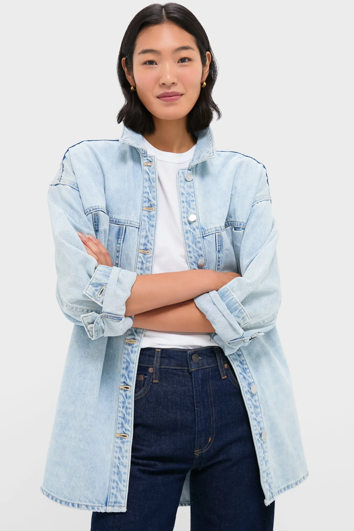 Sky Blue Sheeba Denim Overshirt sold by Tuckernuck