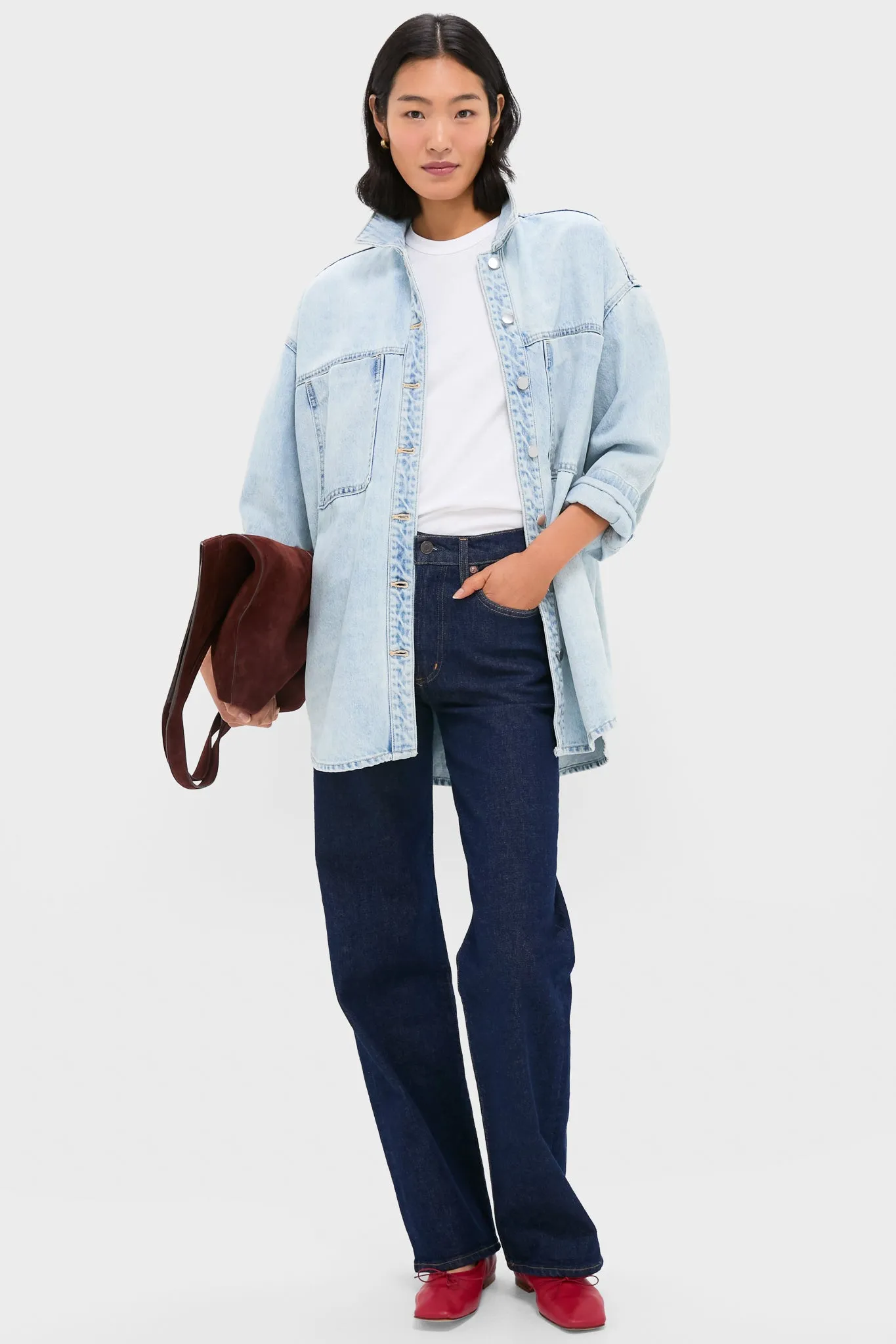 Sky Blue Sheeba Denim Overshirt sold by Tuckernuck product image thumbnail 2