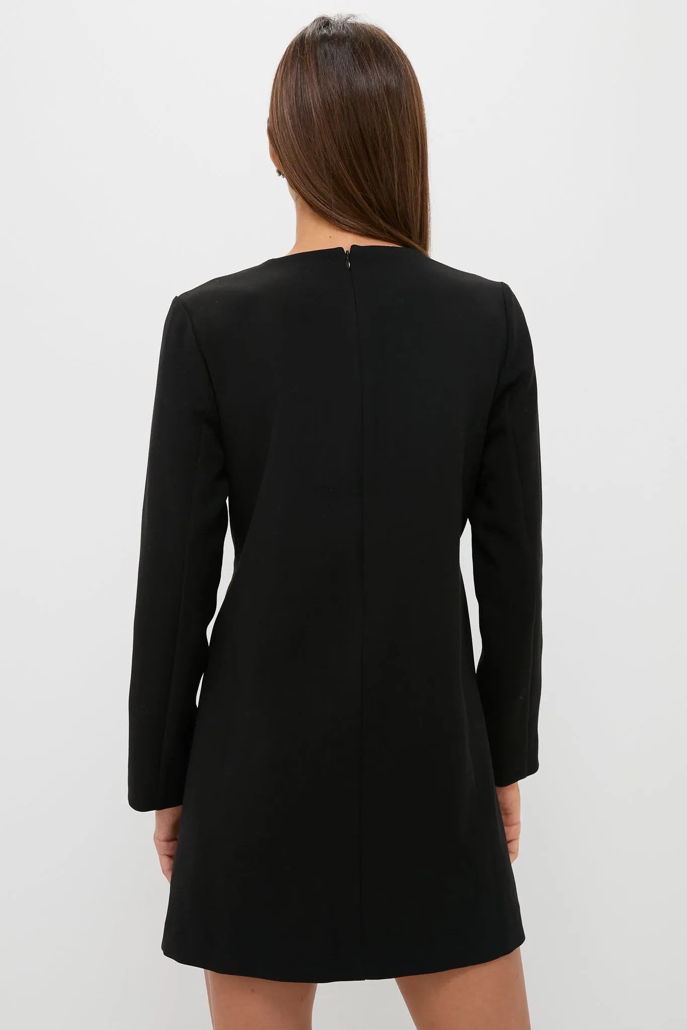 Black Crepe Blair Bow Coat Dress sold by Tuckernuck product image thumbnail 5