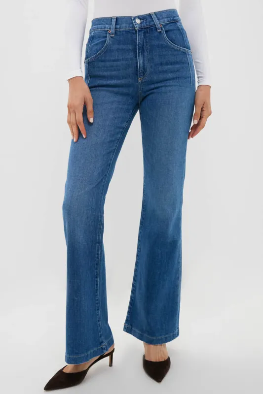 Bohemian Blue High Rise Farrah Flare sold by Tuckernuck