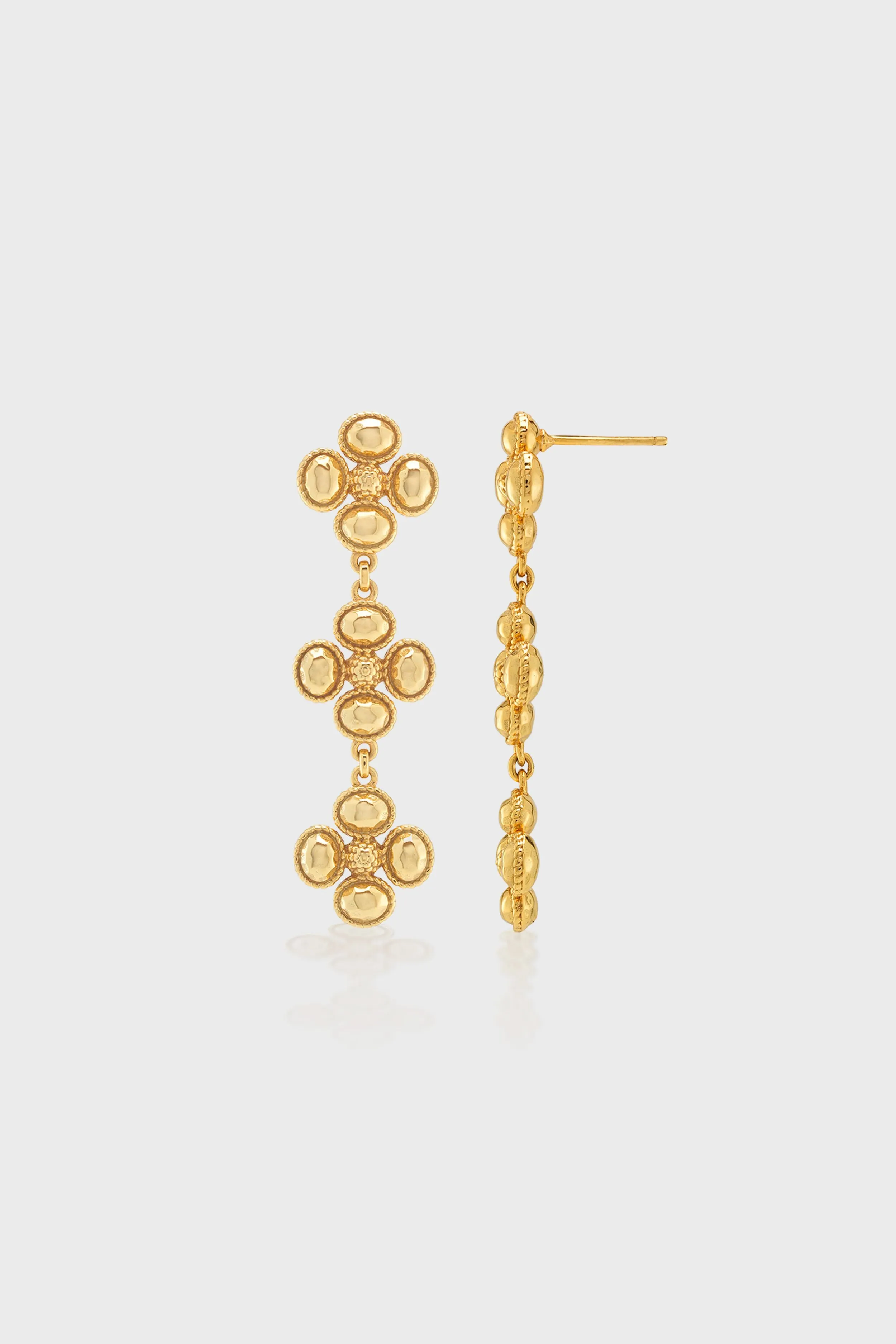 Berry Clover Linear Earrings - Gold sold by Tuckernuck product image thumbnail 3
