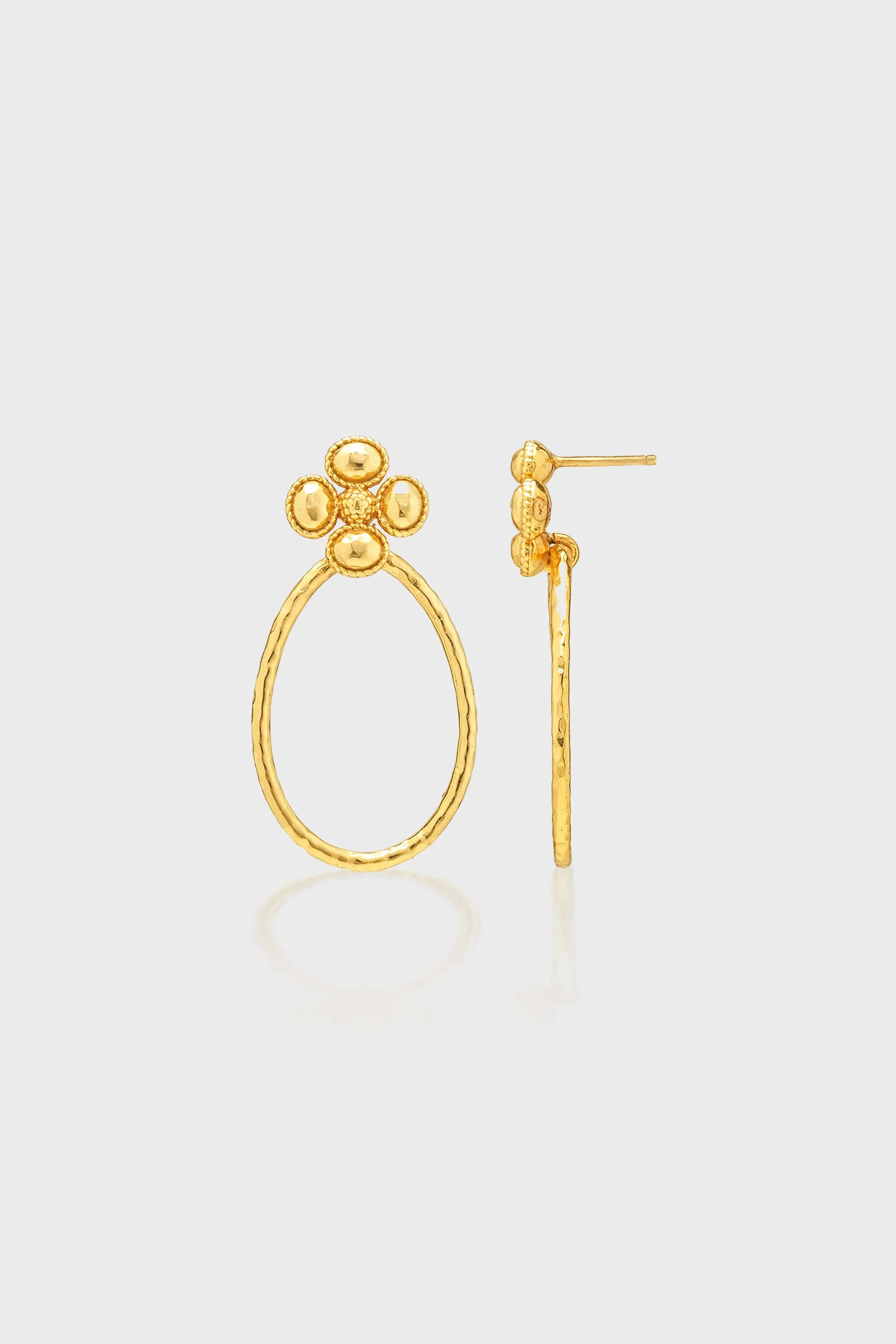 Berry Clover Teardrop Earrings - Gold sold by Tuckernuck product image thumbnail 3