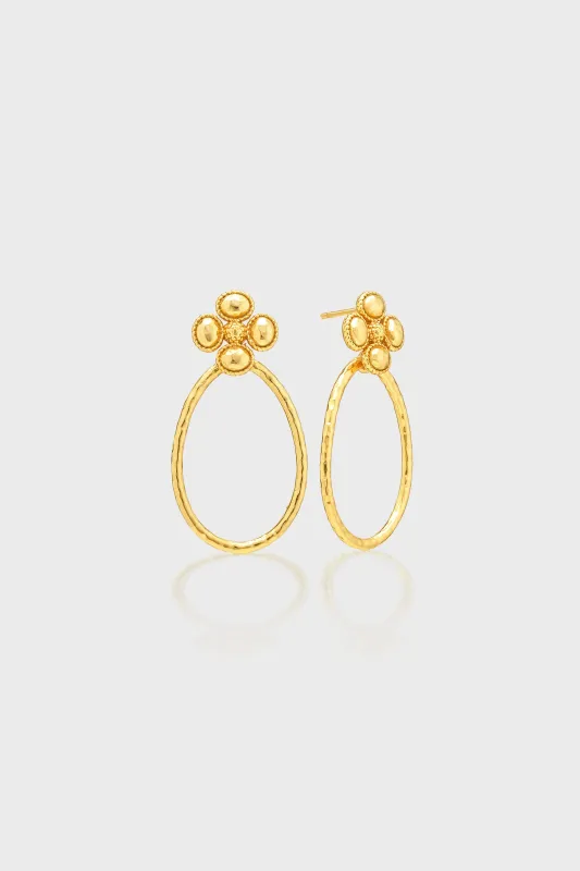 Berry Clover Teardrop Earrings - Gold sold by Tuckernuck