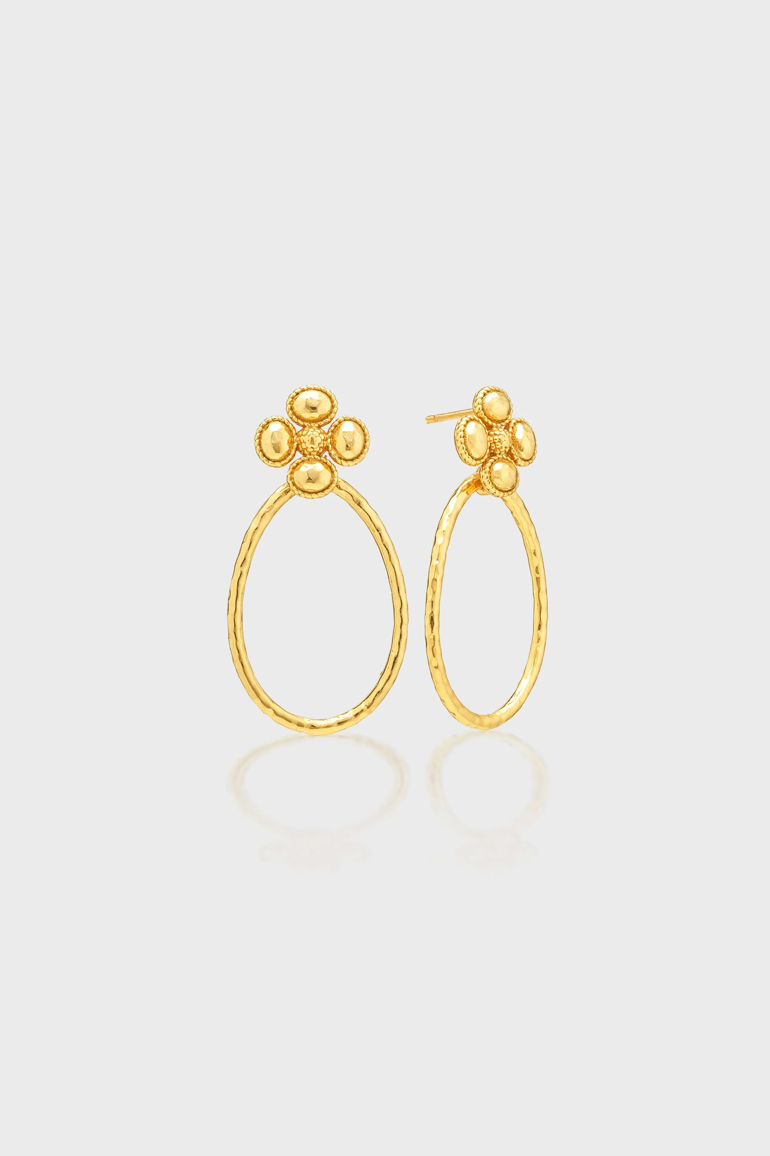Berry Clover Teardrop Earrings - Gold sold by Tuckernuck