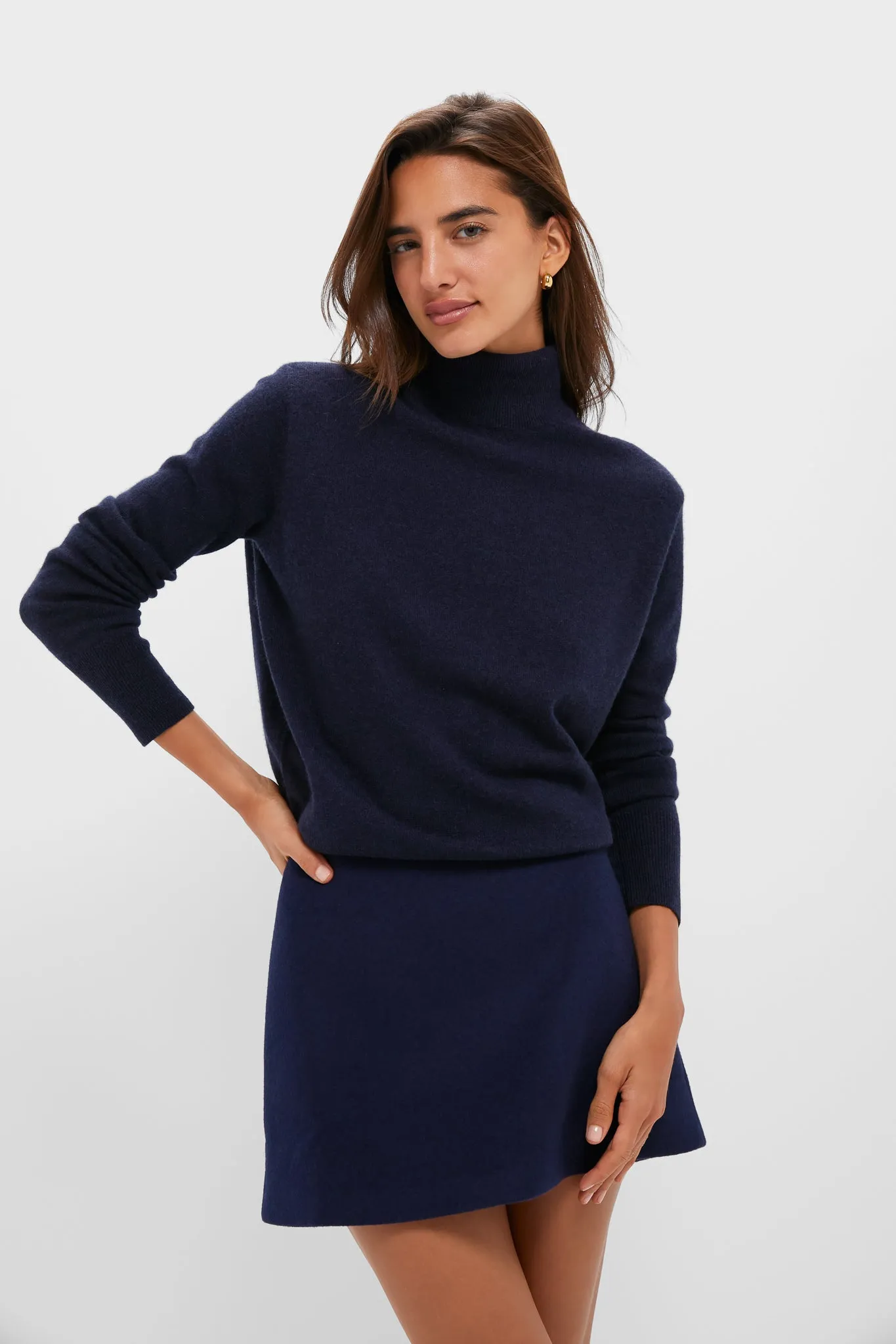 Navy Wool Meg Mini Skirt sold by Tuckernuck product image thumbnail 5