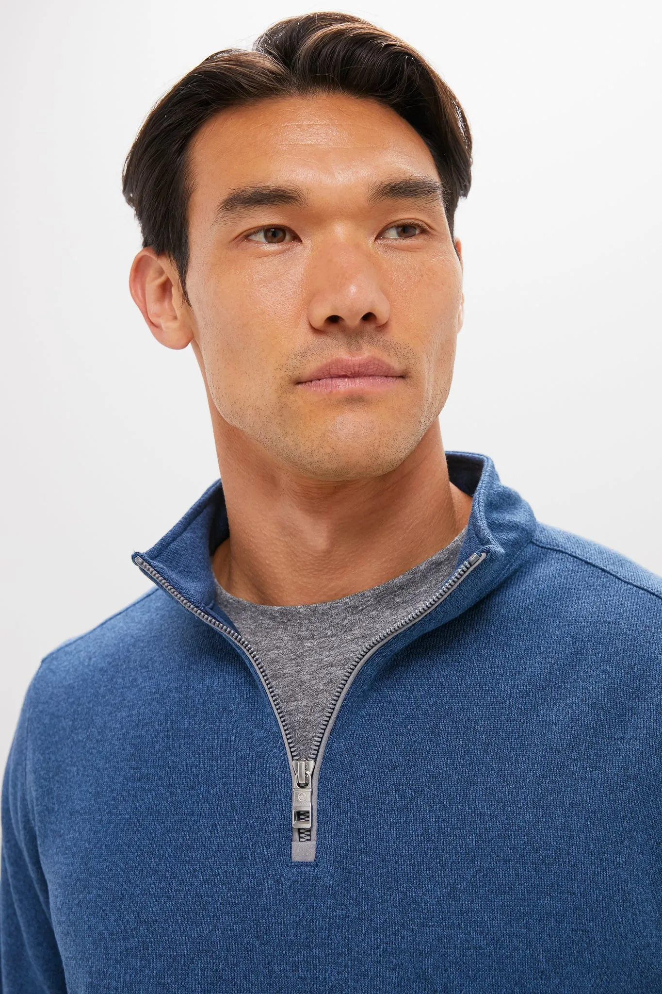 Blue Haze Crown Sweater Fleece Quarter Zip sold by Tuckernuck product image thumbnail 5