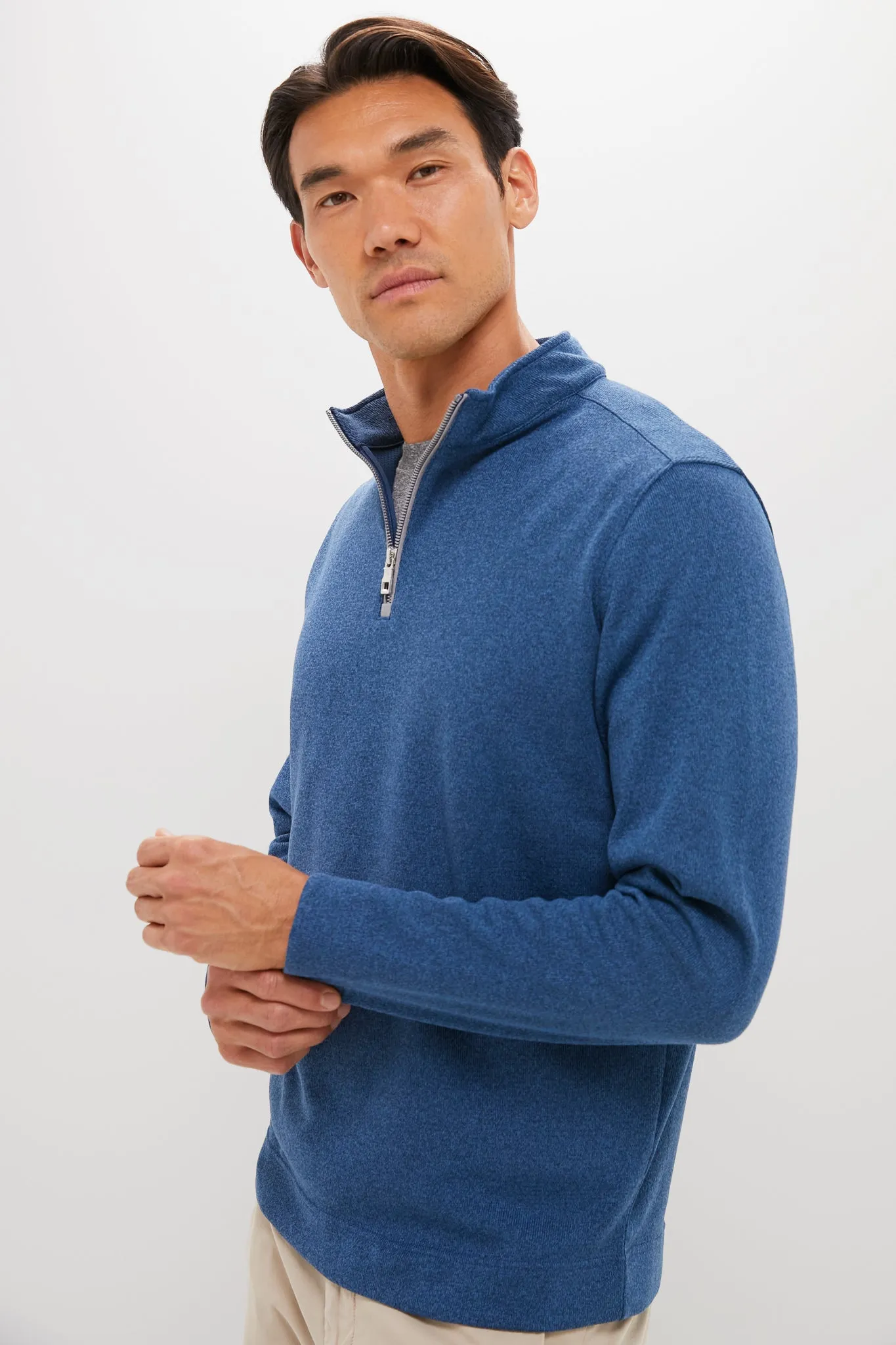 Blue Haze Crown Sweater Fleece Quarter Zip sold by Tuckernuck product image thumbnail 3