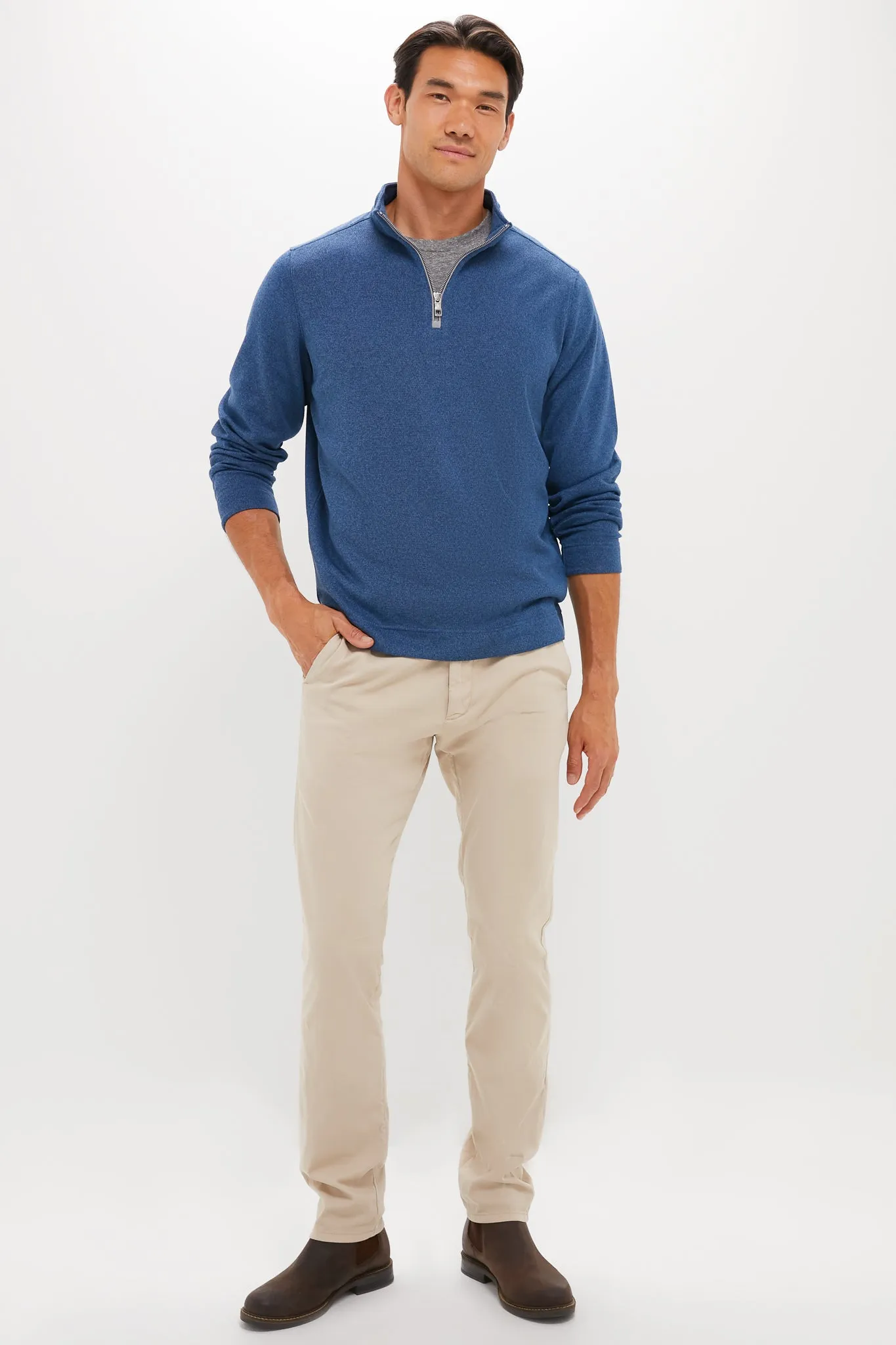 Blue Haze Crown Sweater Fleece Quarter Zip sold by Tuckernuck product image thumbnail 2