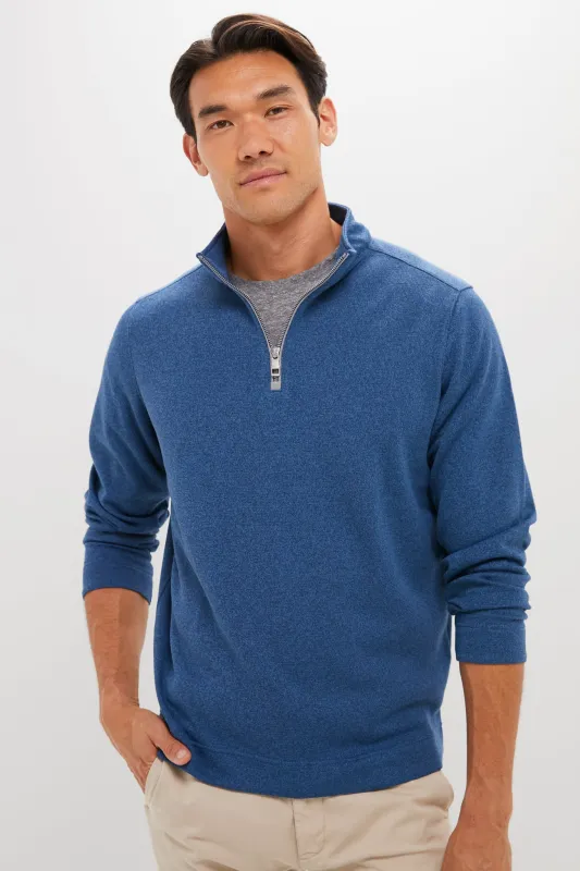 Blue Haze Crown Sweater Fleece Quarter Zip sold by Tuckernuck