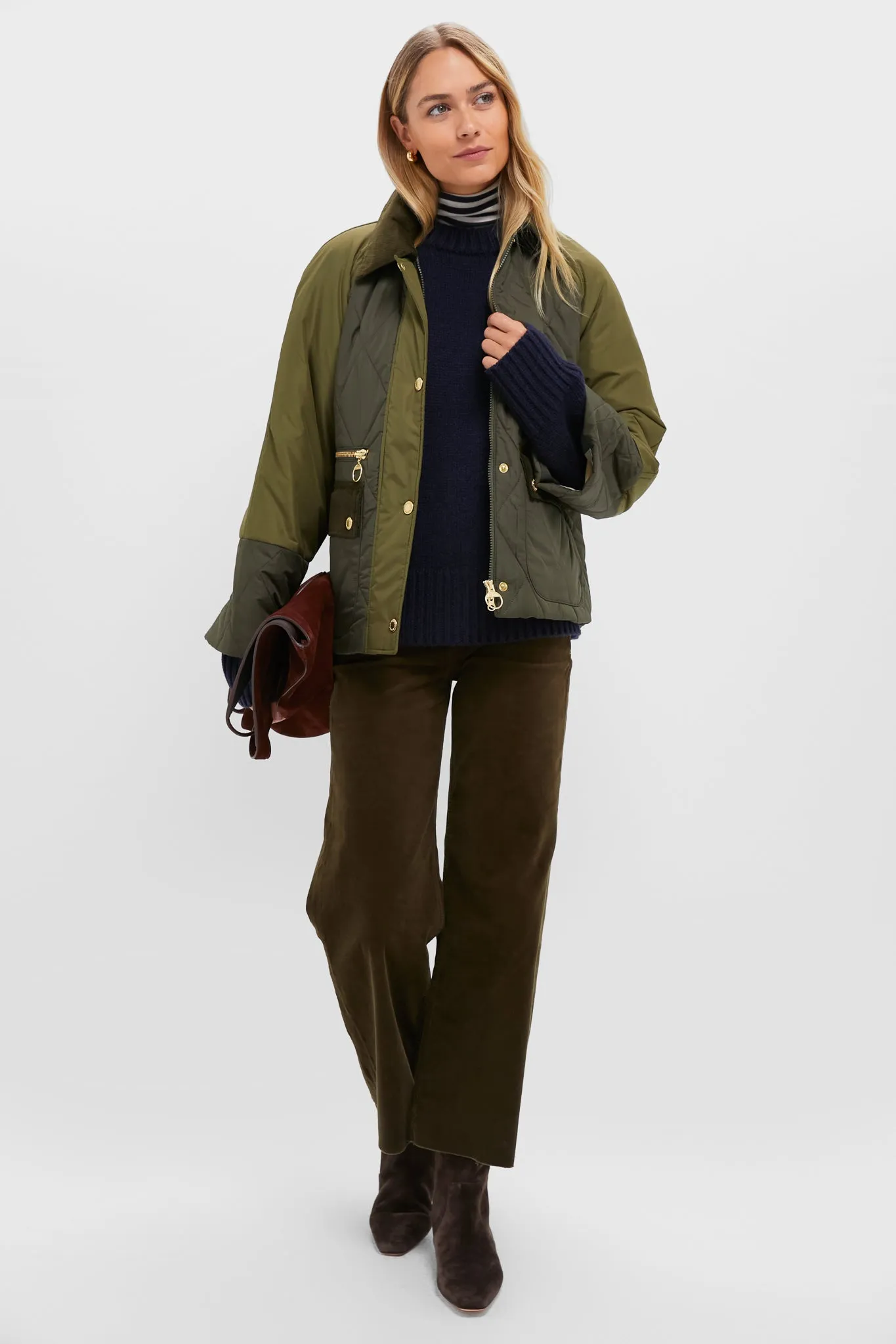 Olive and Dark Moss Martha Quilted Jacket sold by Tuckernuck product image thumbnail 2