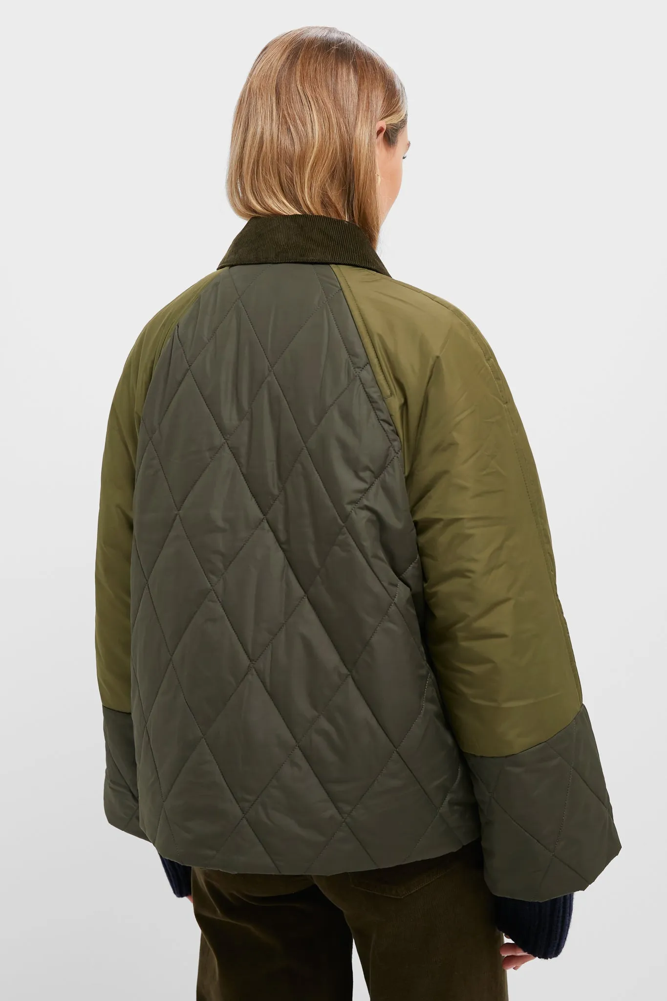 Olive and Dark Moss Martha Quilted Jacket sold by Tuckernuck product image thumbnail 4