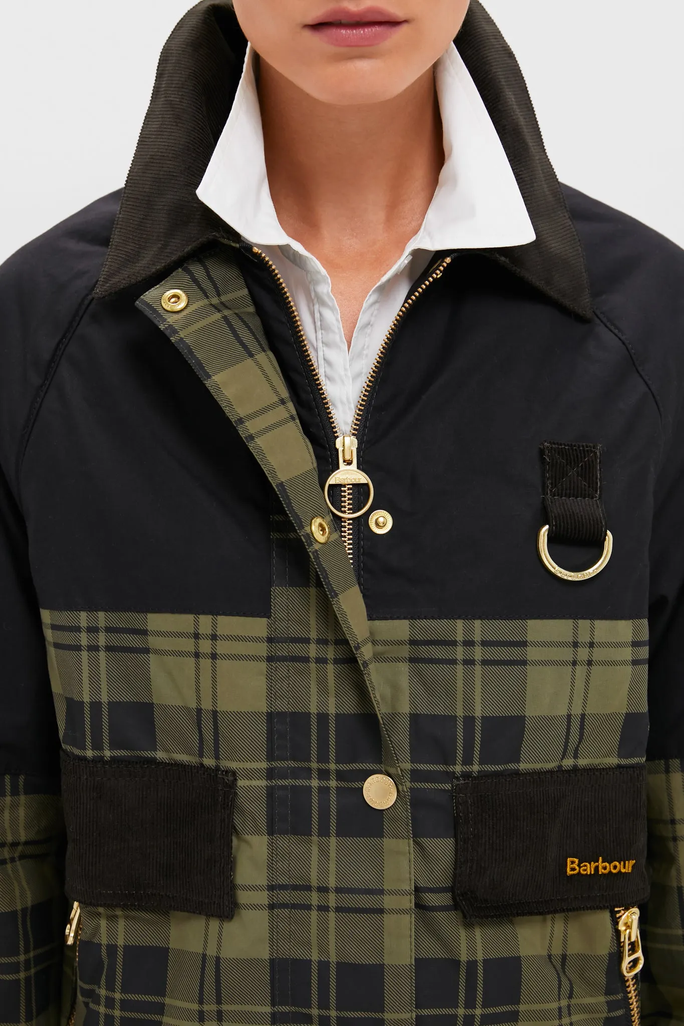 Olive and Black Check Elaine Showerproof Jacket sold by Tuckernuck product image thumbnail 5