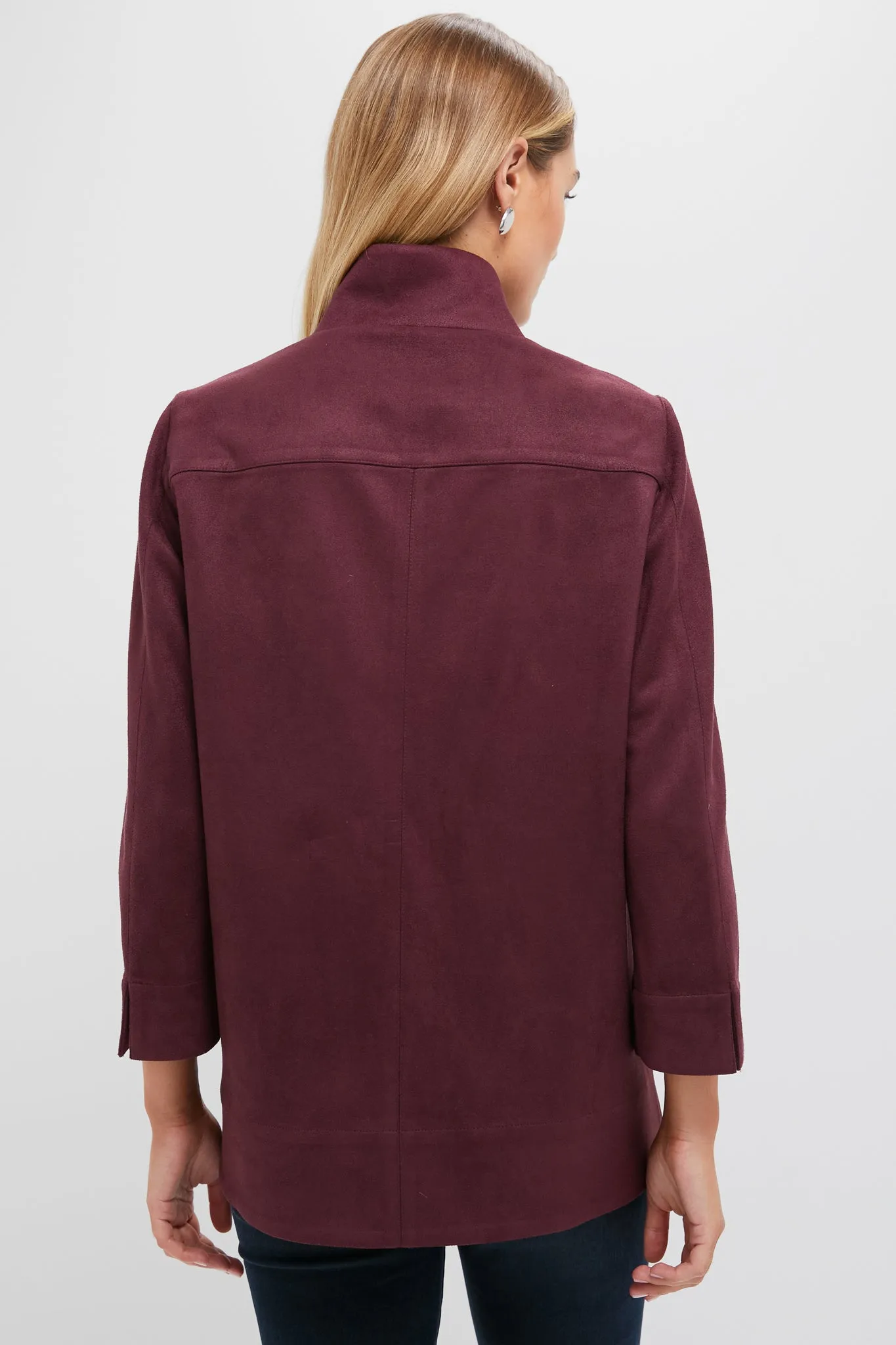 Winetasting Suede Margot Stand Collar Blouse sold by Tuckernuck product image thumbnail 4