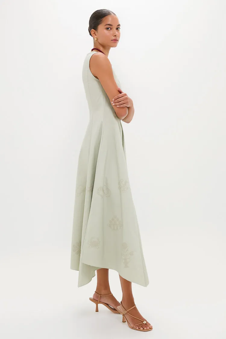 Pistachio Jacqueline Asymmetrical Hem Midi Dress sold by Tuckernuck product image thumbnail 3