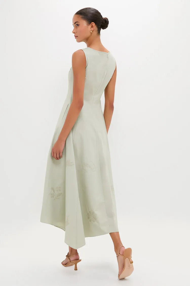 Pistachio Jacqueline Asymmetrical Hem Midi Dress sold by Tuckernuck product image thumbnail 4
