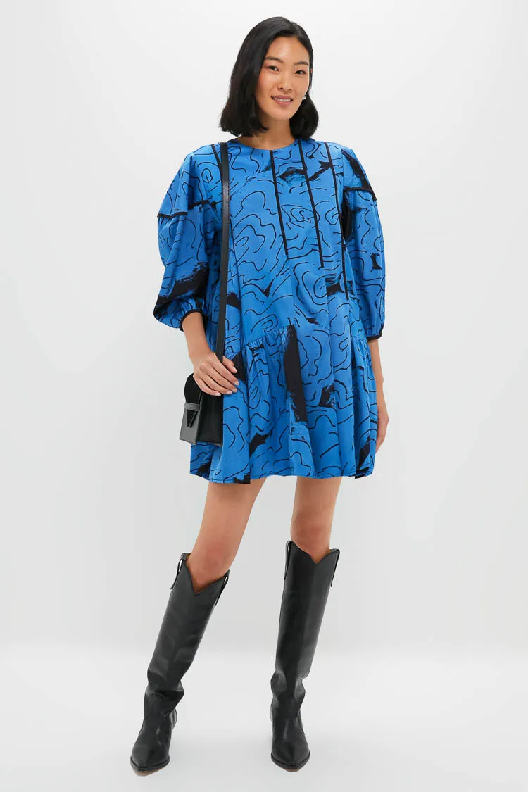 Steel Blue Rose Printed Eden Dress sold by Tuckernuck product image thumbnail 2