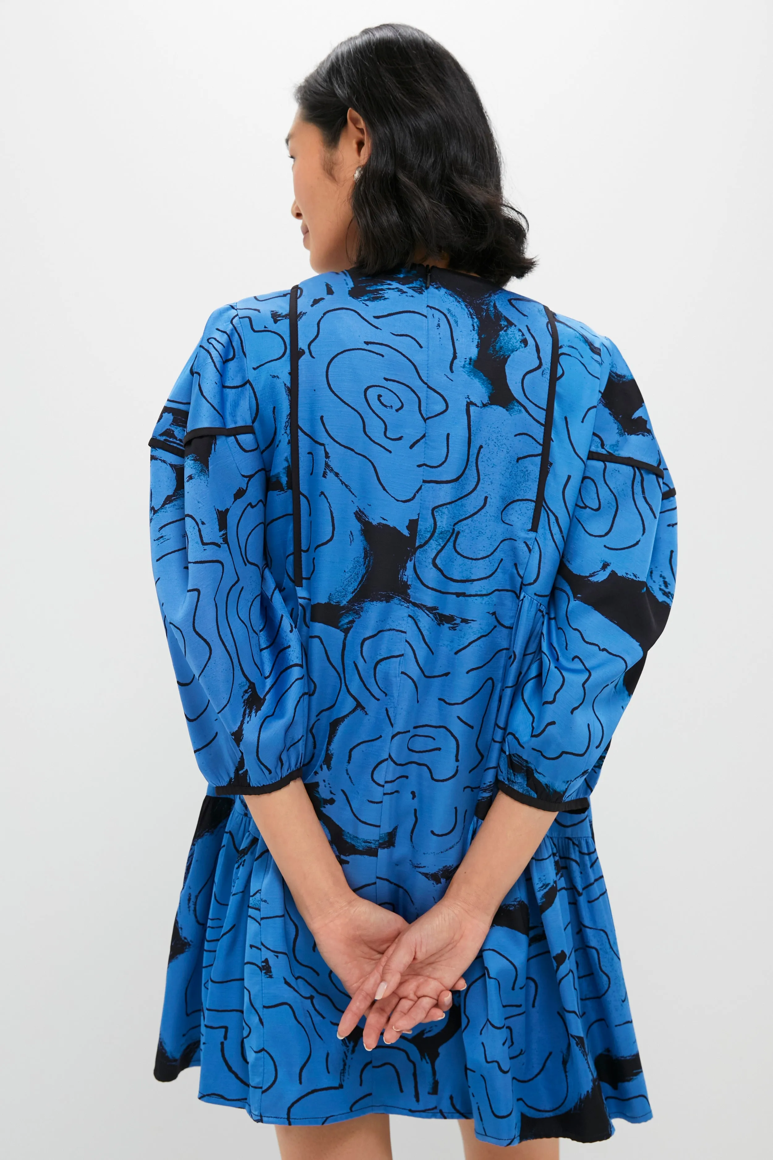 Steel Blue Rose Printed Eden Dress sold by Tuckernuck product image thumbnail 4