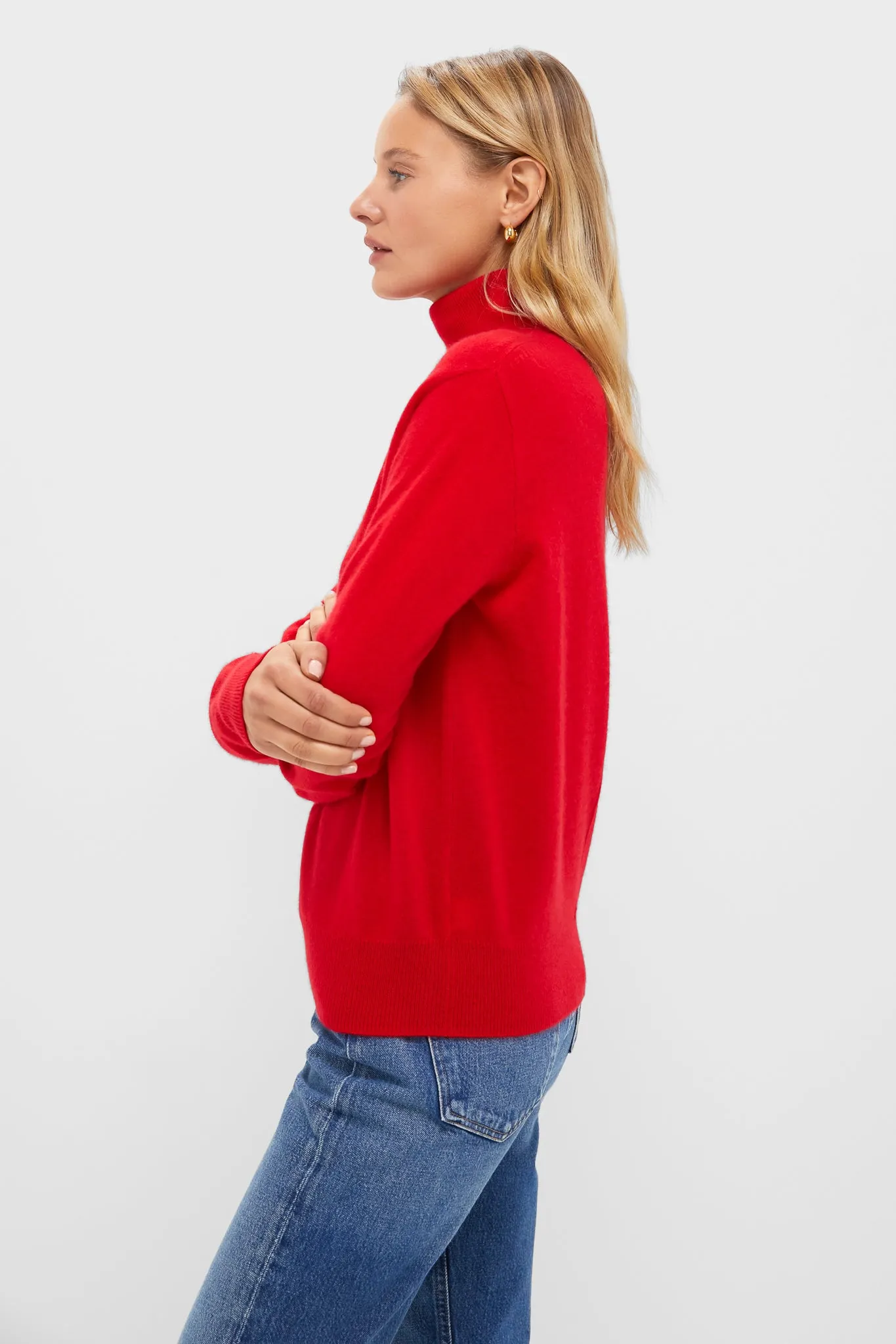 Martin Red Cashmere Turtleneck Sweater sold by Tuckernuck product image thumbnail 3