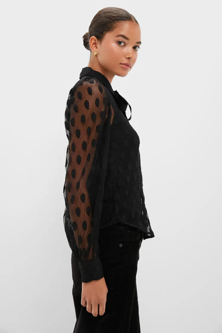 Noir Soraya Lace Neck-Tie Blouse sold by Tuckernuck product image thumbnail 3
