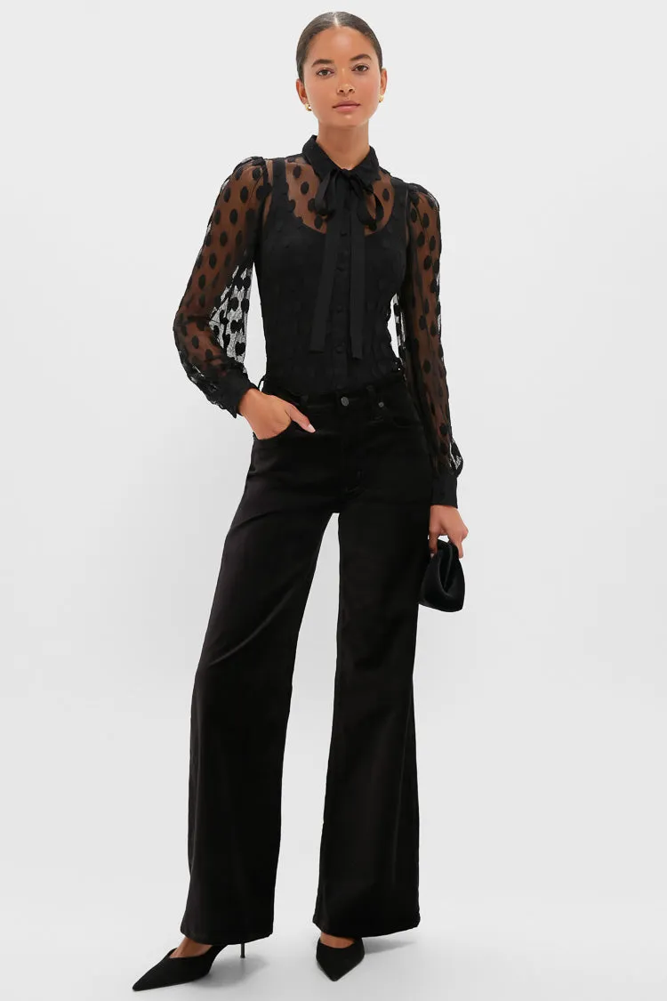 Noir Soraya Lace Neck-Tie Blouse sold by Tuckernuck product image thumbnail 2