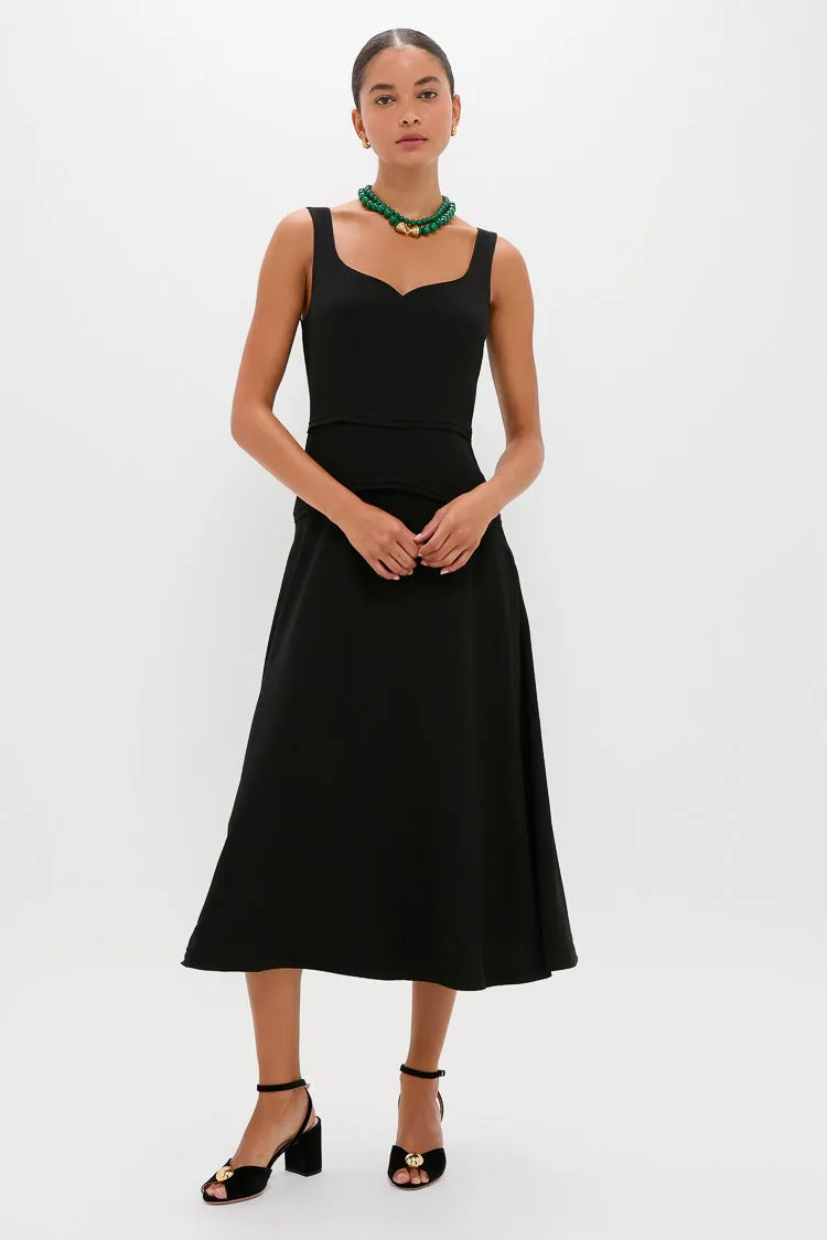 Noir Vivi Sweetheart Neckline Midi Dress sold by Tuckernuck