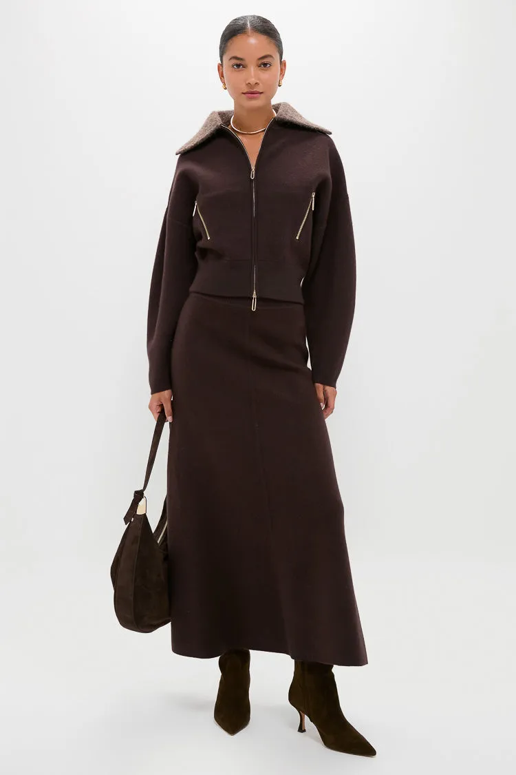 Chocolate Emmett Knit Maxi Skirt sold by Tuckernuck product image thumbnail 2