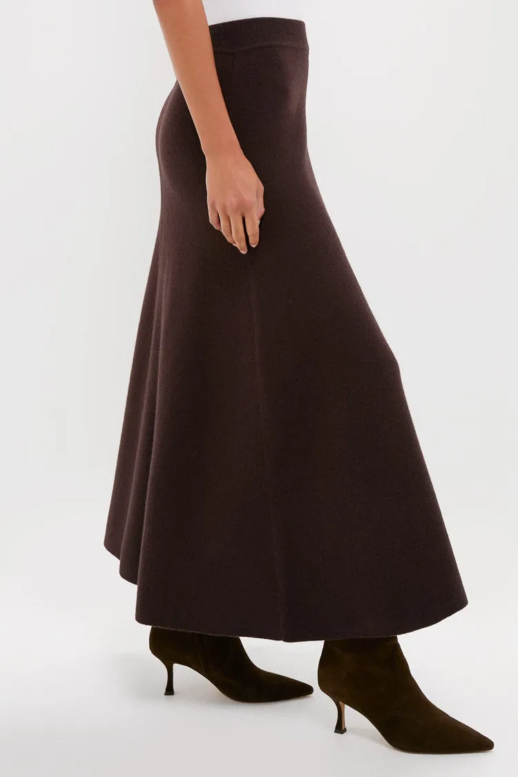 Chocolate Emmett Knit Maxi Skirt sold by Tuckernuck product image thumbnail 3