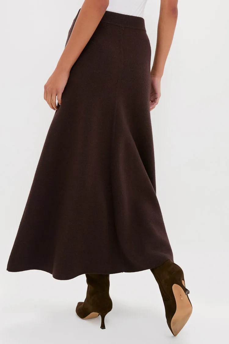 Chocolate Emmett Knit Maxi Skirt sold by Tuckernuck product image thumbnail 4