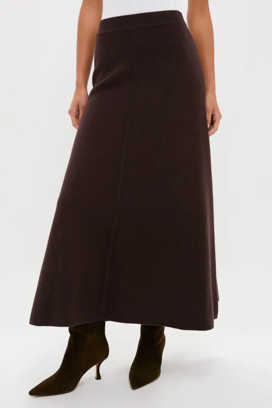 Chocolate Emmett Knit Maxi Skirt sold by Tuckernuck