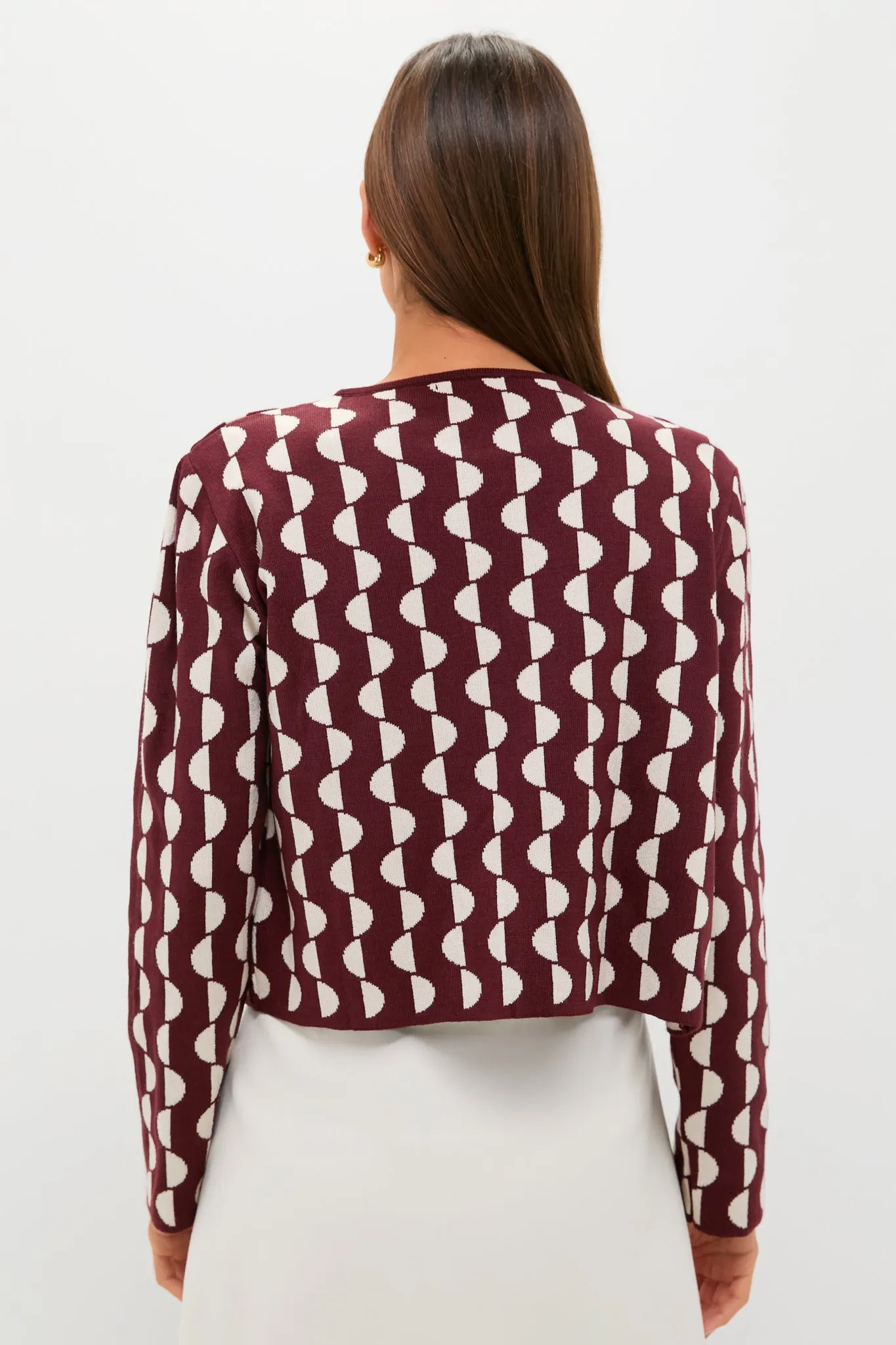 Wine and Off White Copa Knit Jacket sold by Tuckernuck product image thumbnail 4