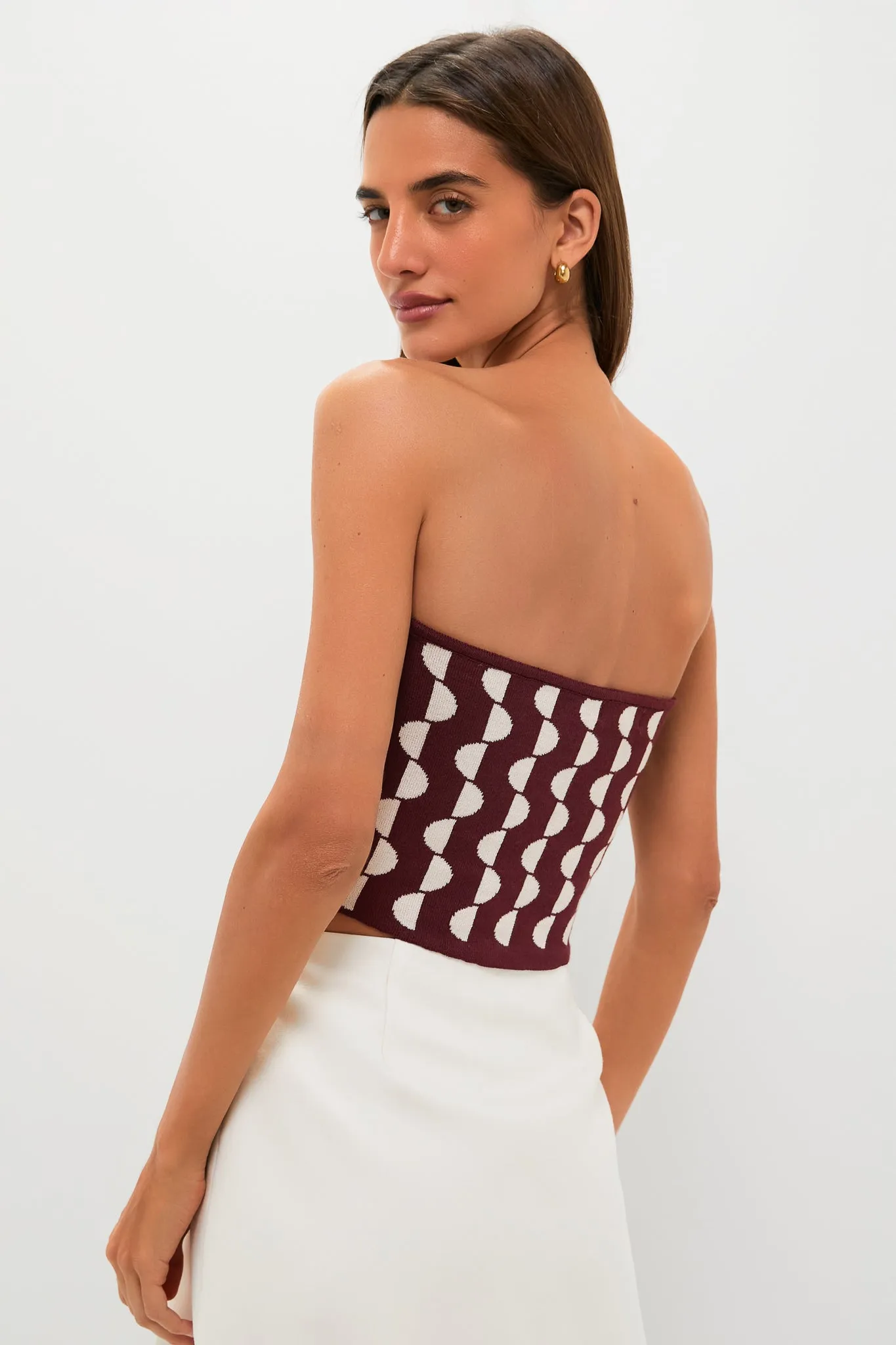 Wine and Off White Copa Knit Top sold by Tuckernuck product image thumbnail 4