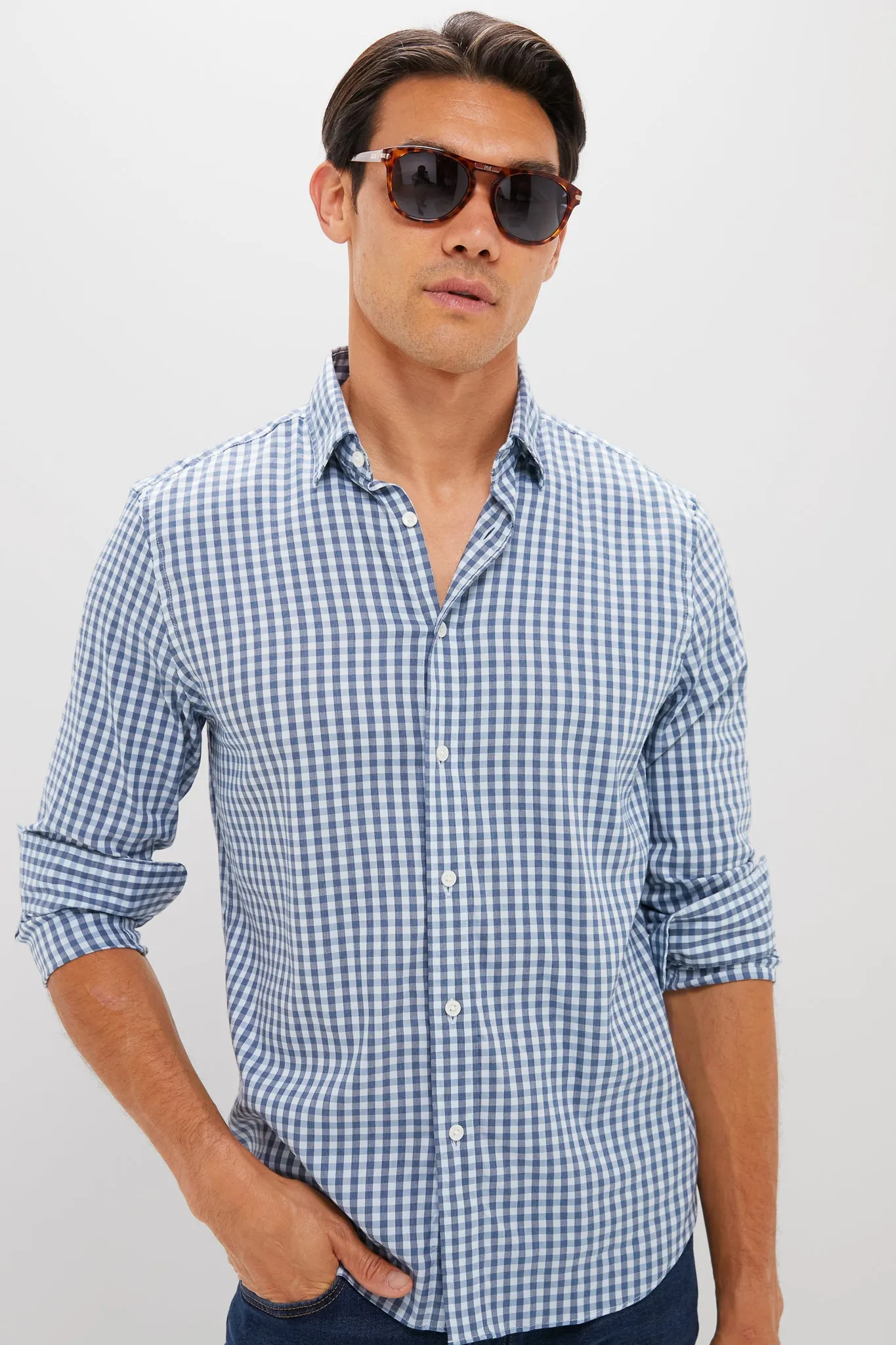 Sky Break Gingham Movement Shirt sold by Tuckernuck
